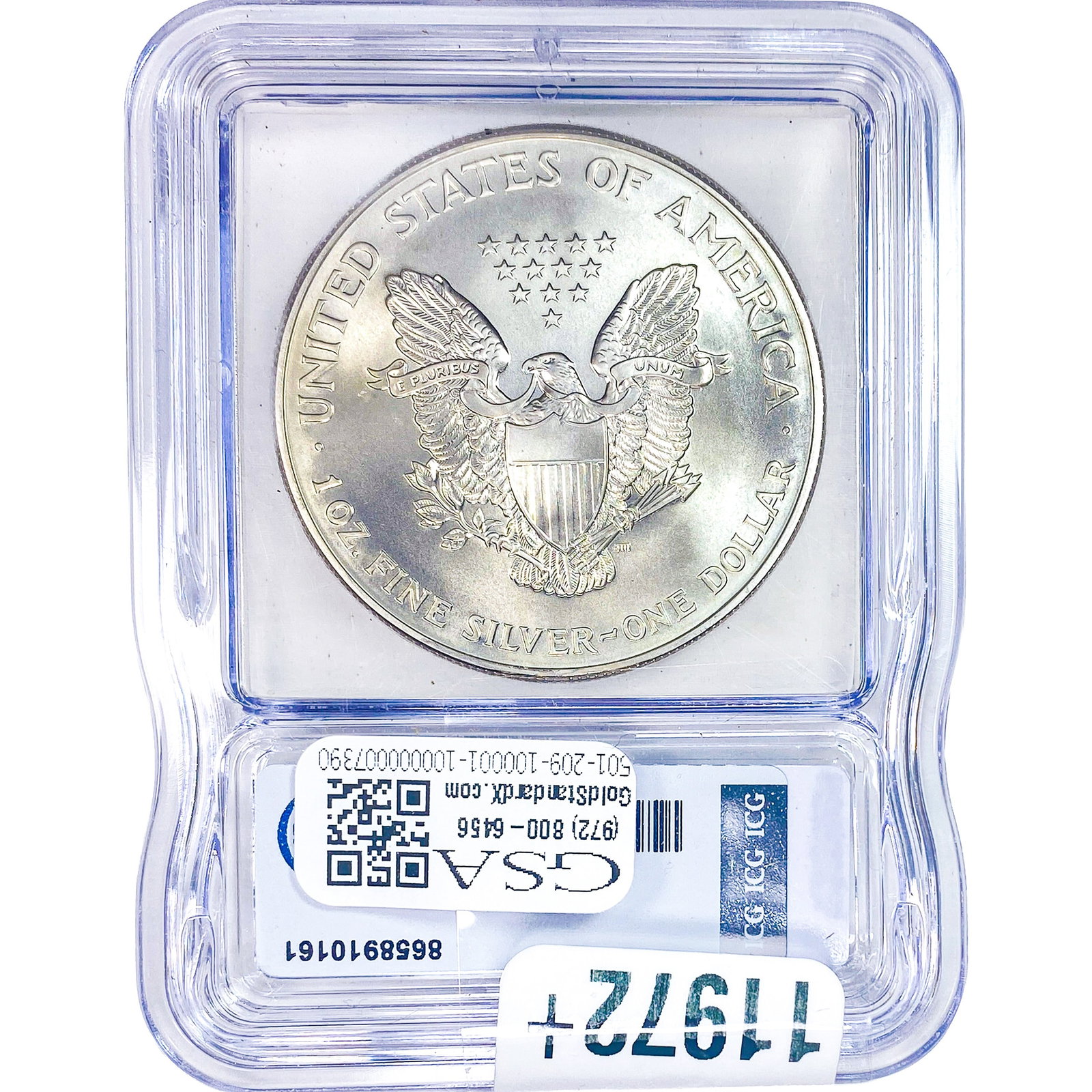 1999 Silver Eagle ICG MS70 - 2