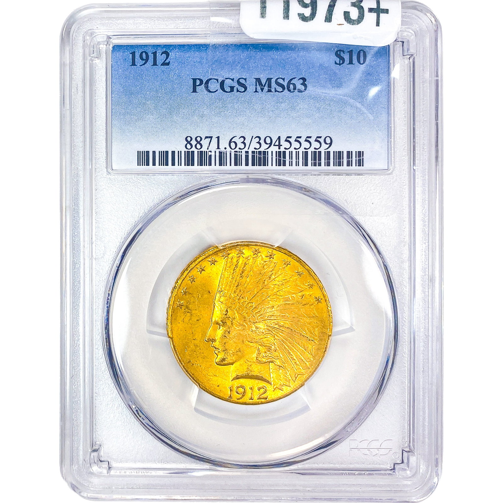 1912 $10 Gold Eagle PCGS MS63: 1912 $10 Gold Eagle PCGS MS63