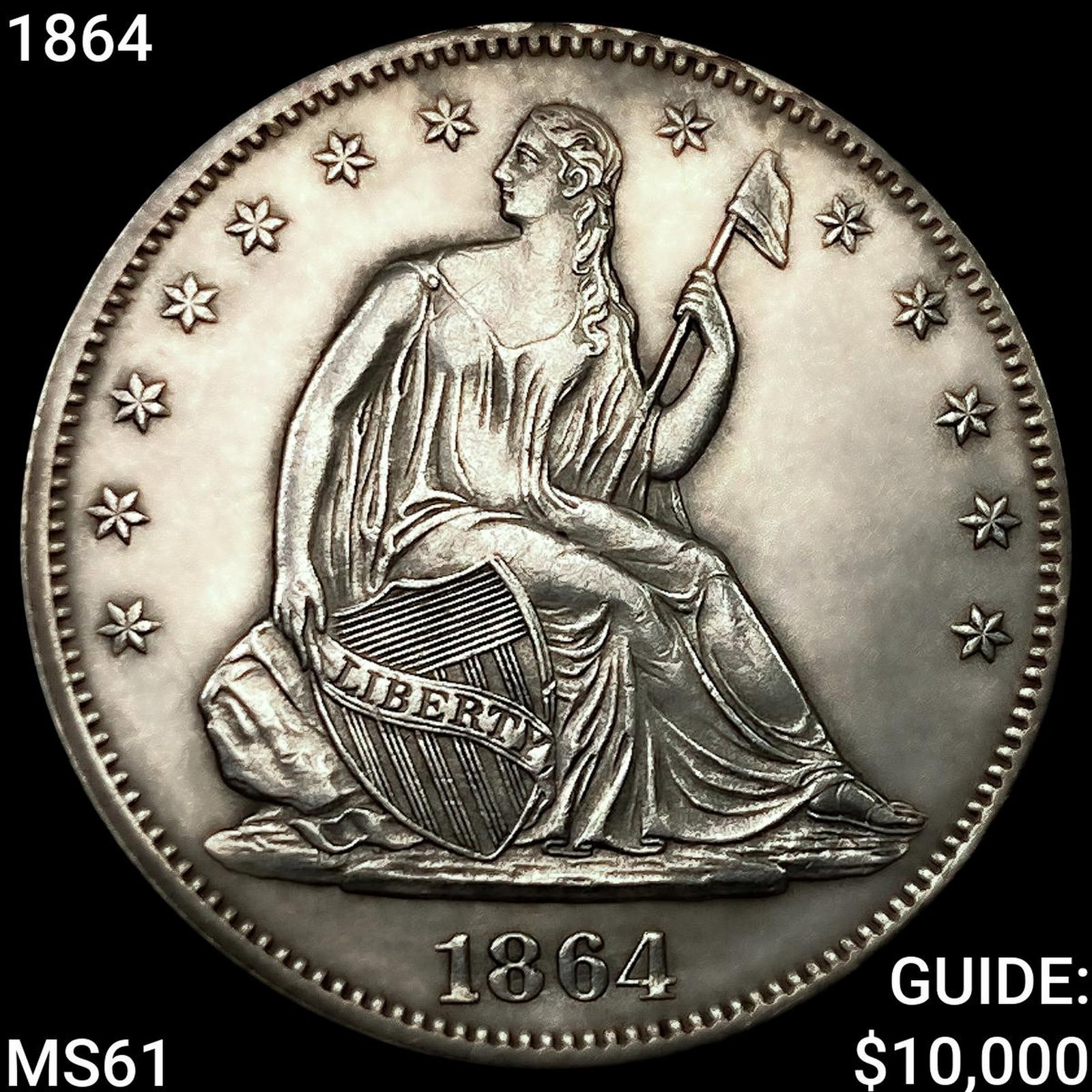 1864 Seated Liberty Half Dollar UNCIRCULATED (1 of 2)