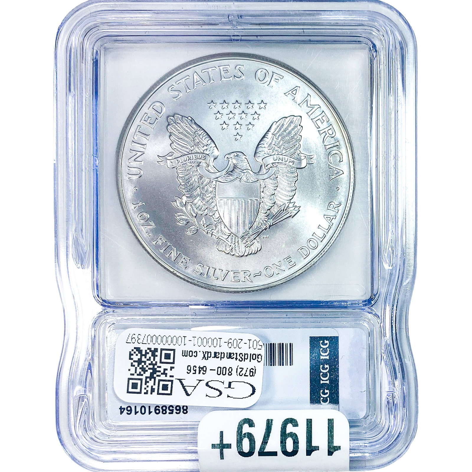 1999 Silver Eagle ICG MS70 - 2