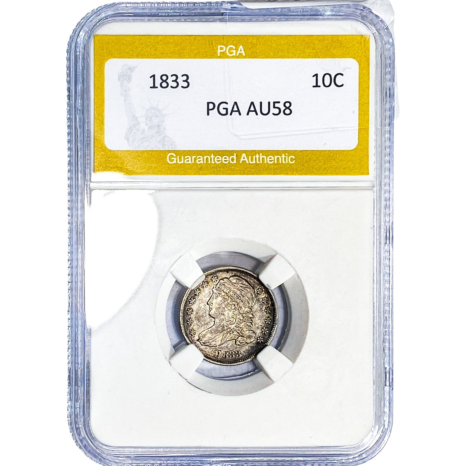 1833 Capped Bust Dime PGA AU58 (1 of 2)