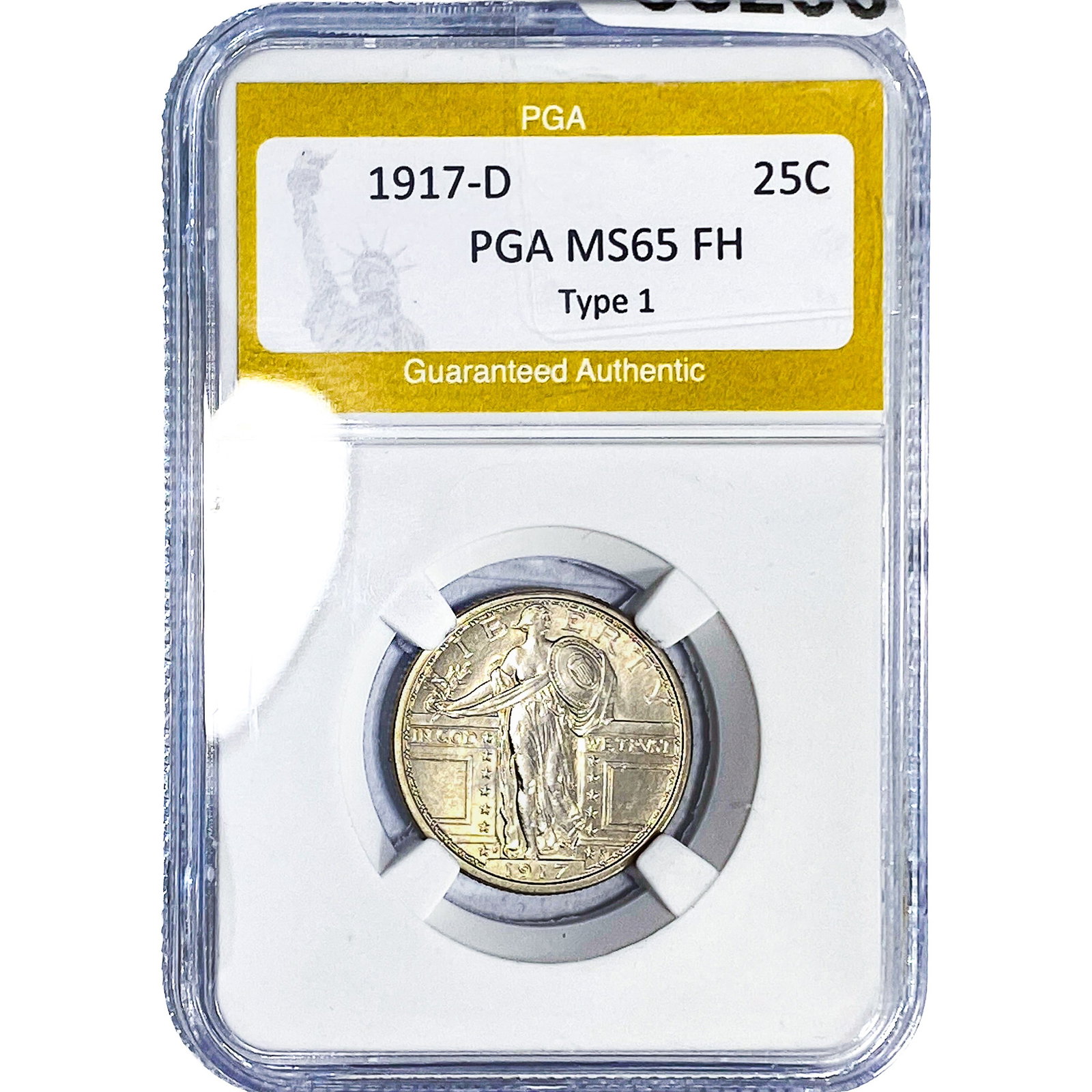 1917-D Standing Liberty Quarter PGA MS65 FH: 1917-D Standing Liberty Quarter PGA MS65 FH