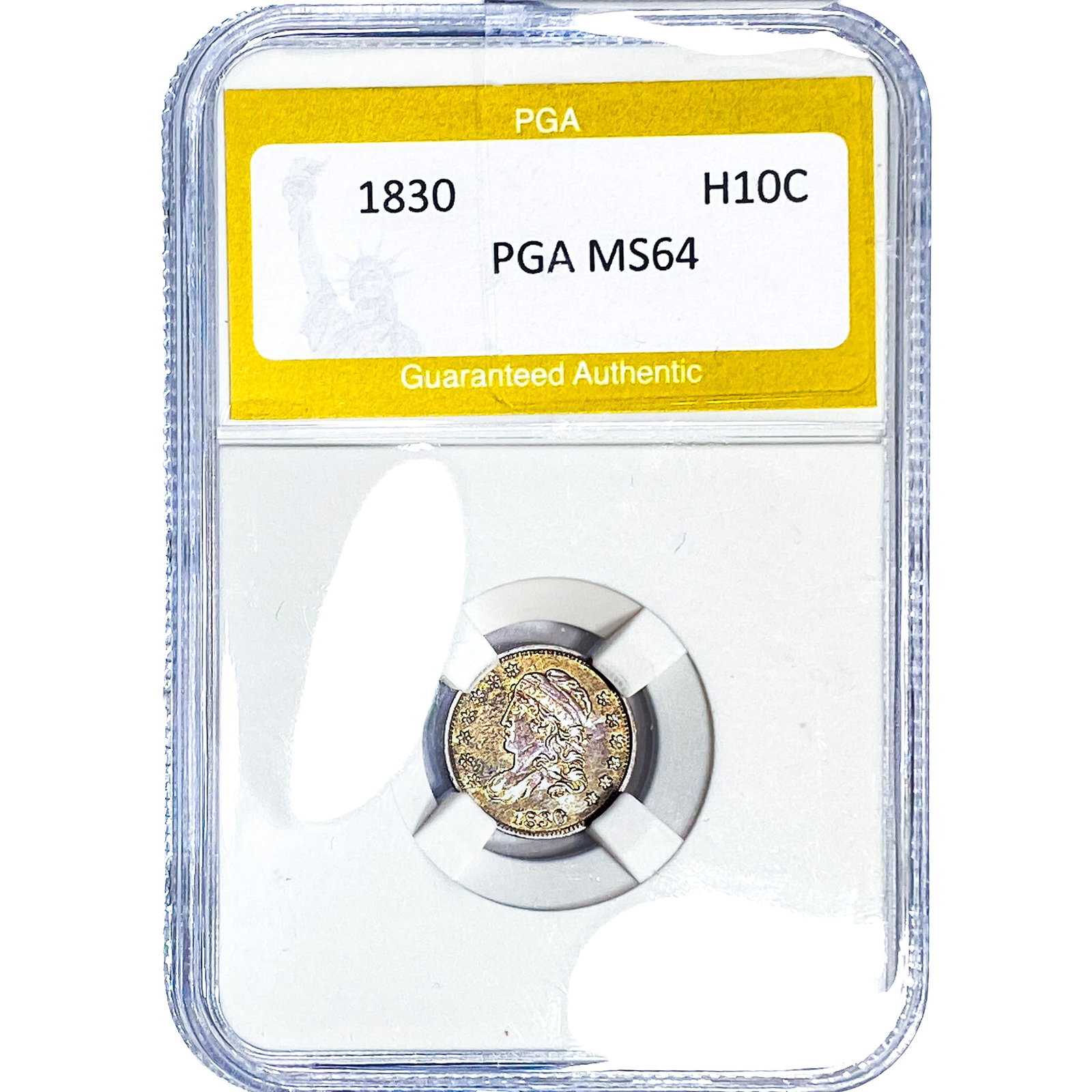 1830 Capped Bust Dime PGA MS64: 1830 Capped Bust Dime PGA MS64