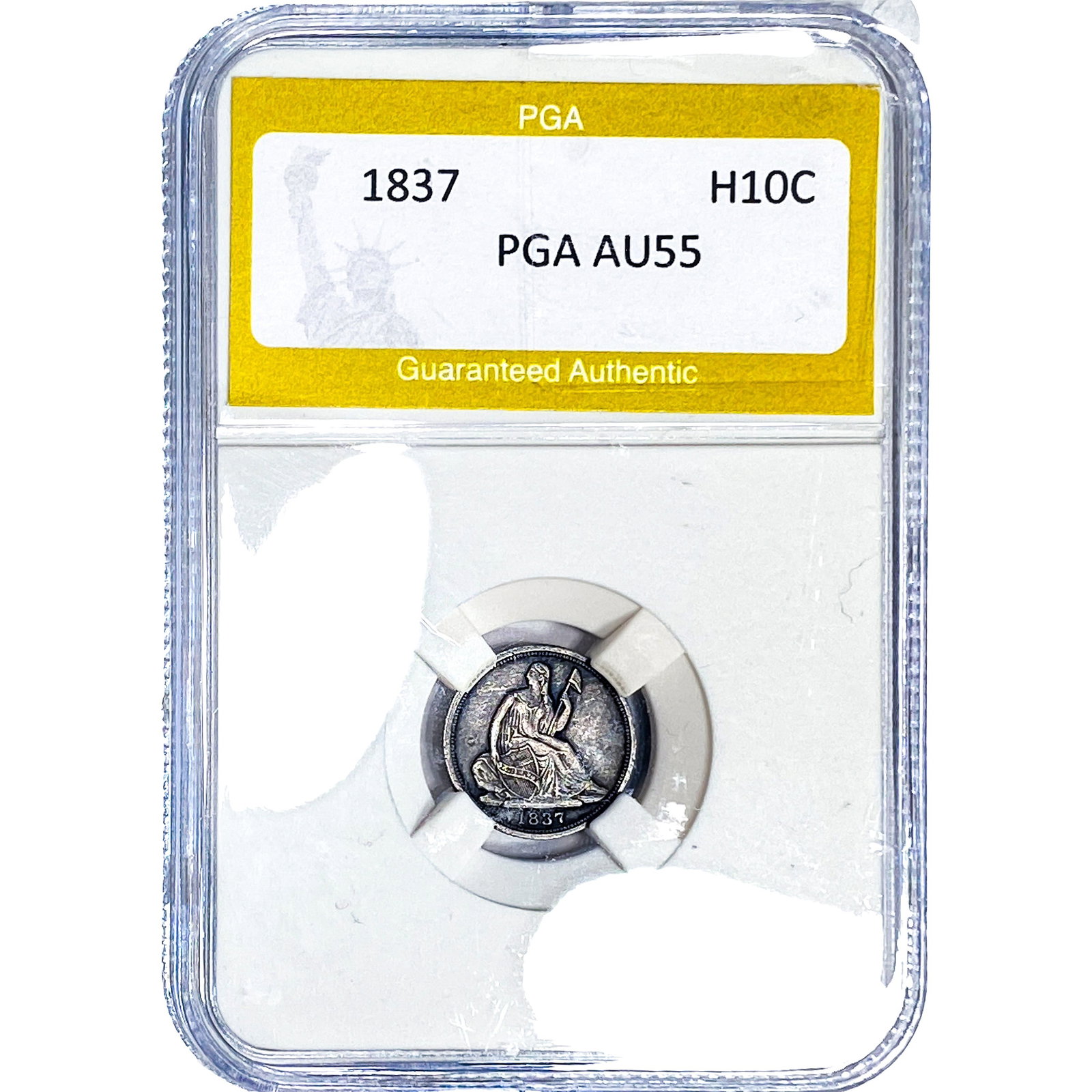 1837 Classic Head Half Cent PGA AU55: 1837 Classic Head Half Cent PGA AU55
