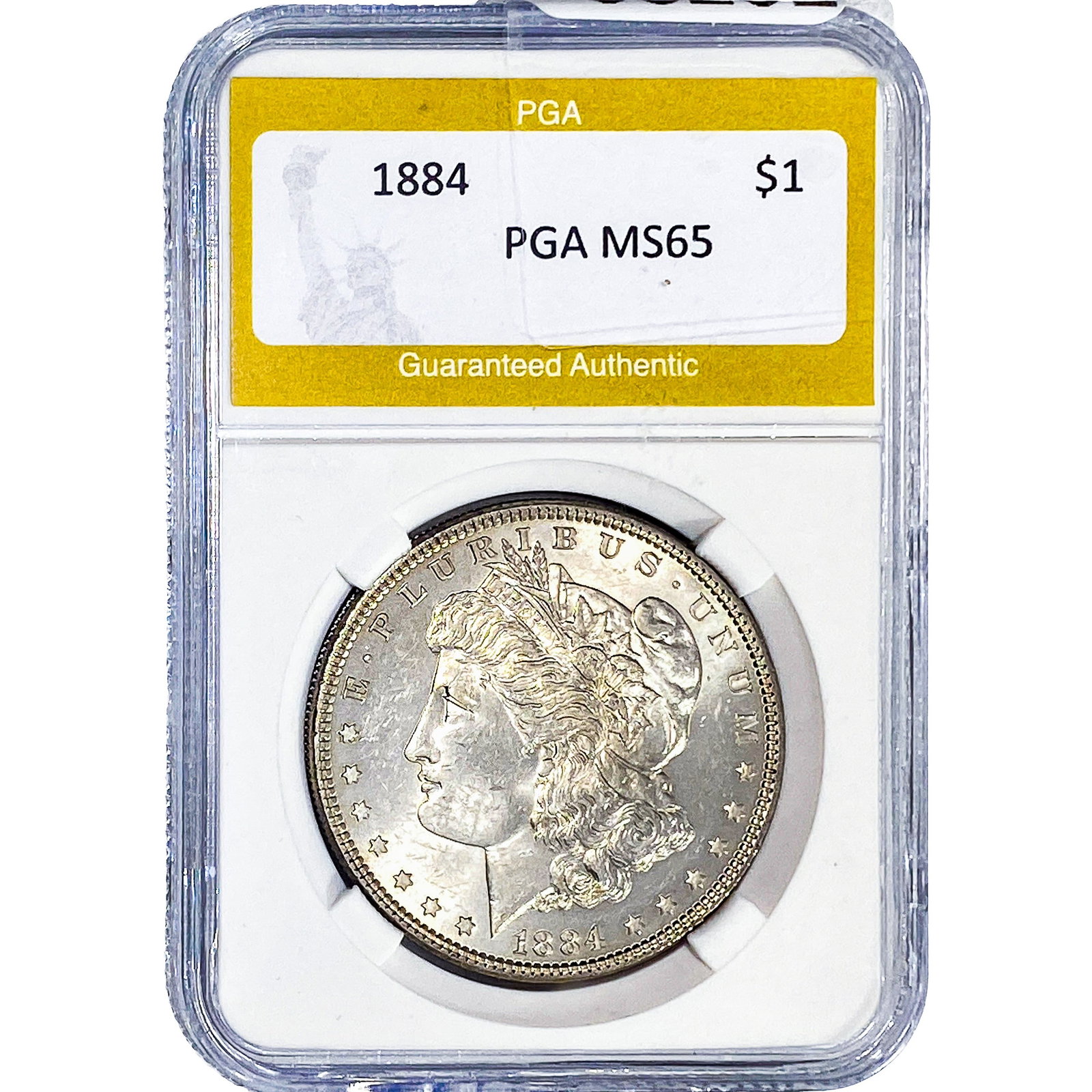 1884 Morgan Silver Dollar PGA MS65: 1884 Morgan Silver Dollar PGA MS65