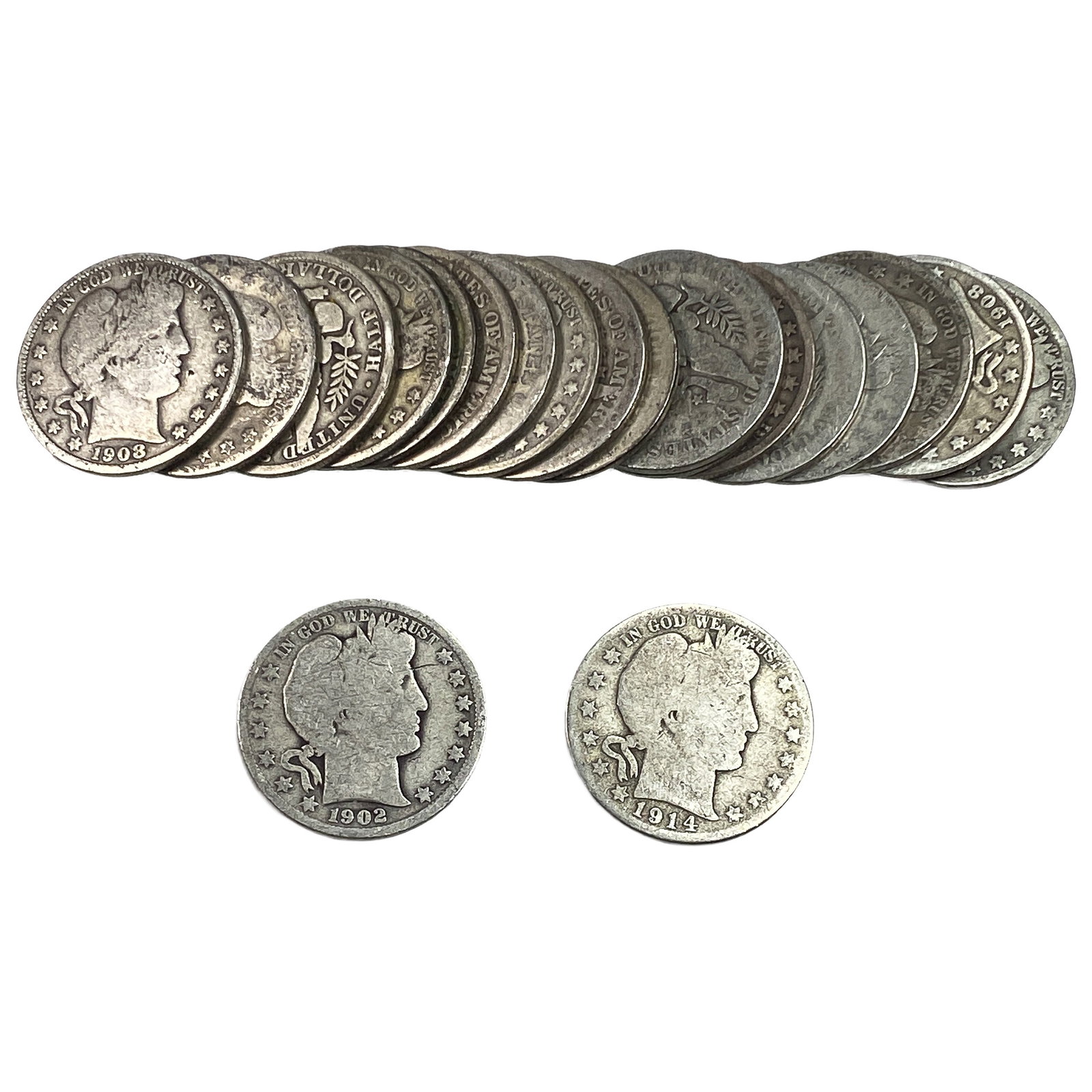 [20 Coins] Mixed Dates Barber Half Dollar (1 of 2)