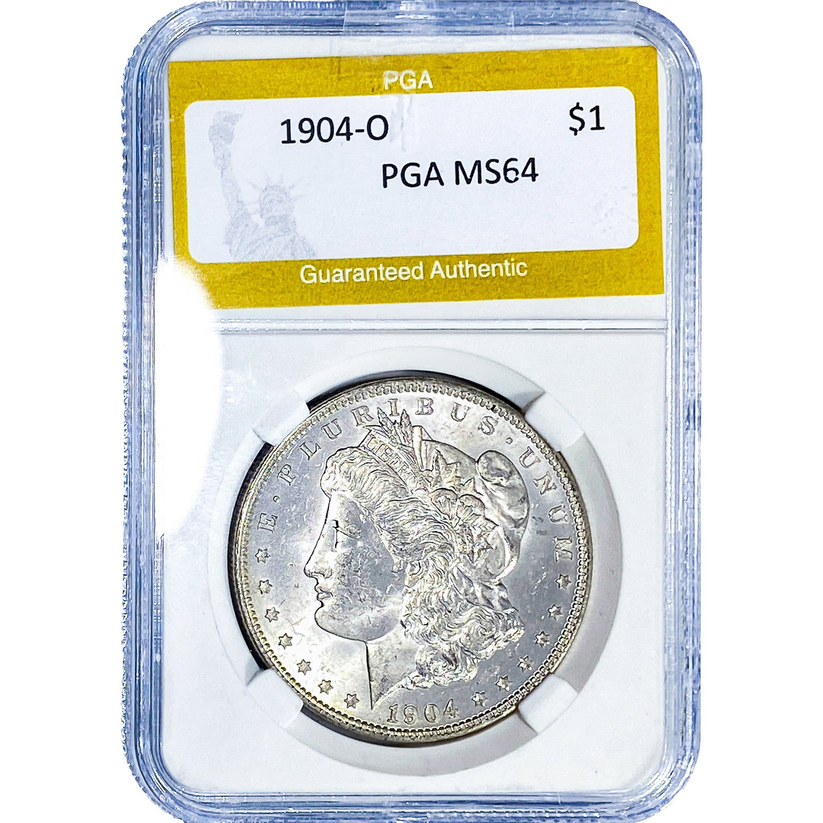 1904-O Morgan Silver Dollar PGA MS64: 1904-O Morgan Silver Dollar PGA MS64