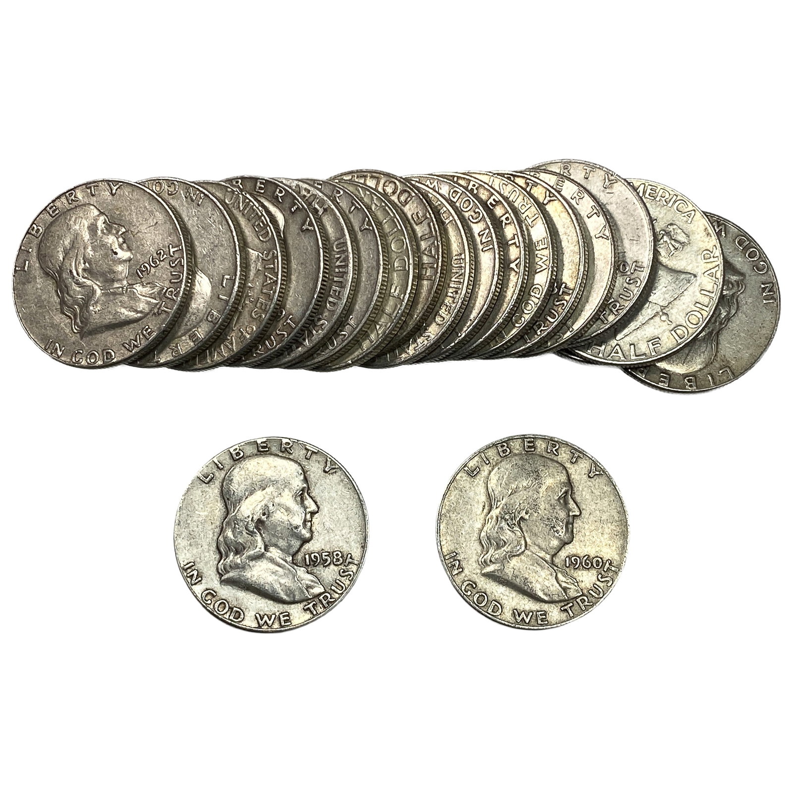 [20 Coins] Mixed Dates Franklin Half Dollar: [20 Coins] Mixed Dates Franklin Half Dollar