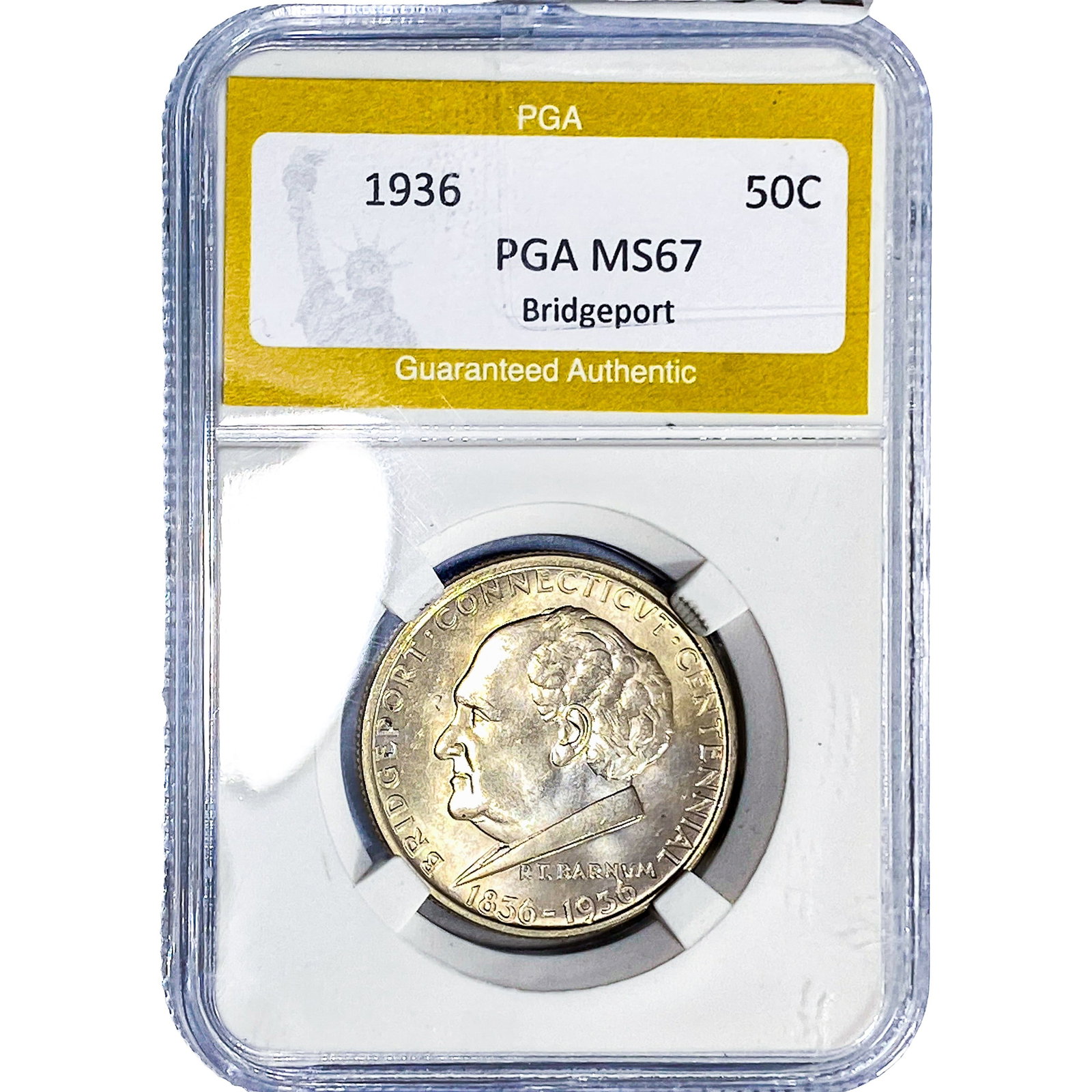 1936 Bridgeport Half Dollar PGA MS67: 1936 Bridgeport Half Dollar PGA MS67