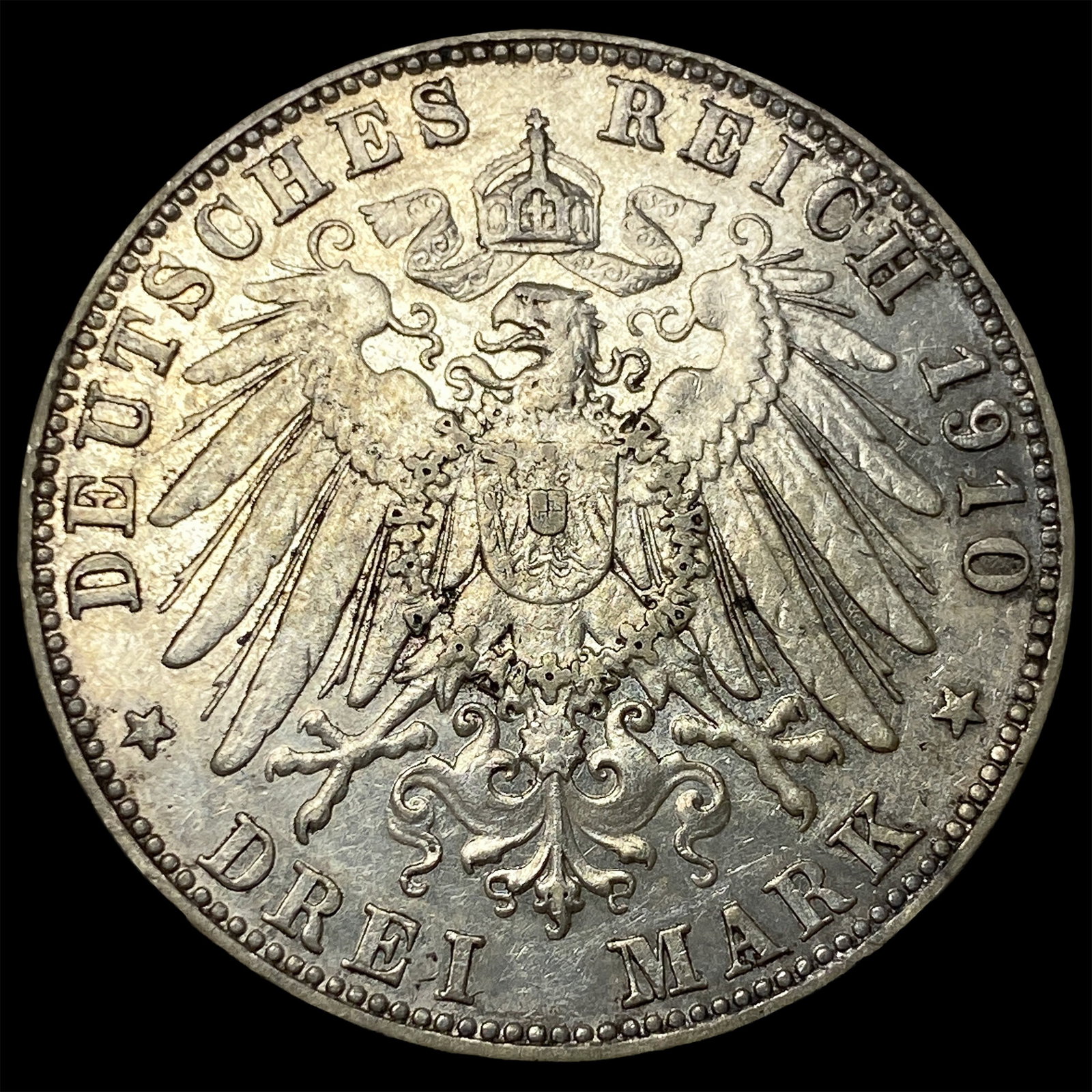 1910 Germany Silver 3 Mark - 2