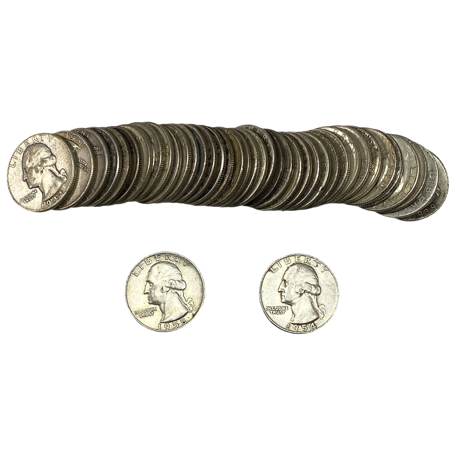 [40 Coins] Mixed Dates Washington Silver Quarter: [40 Coins] Mixed Dates Washington Silver Quarter