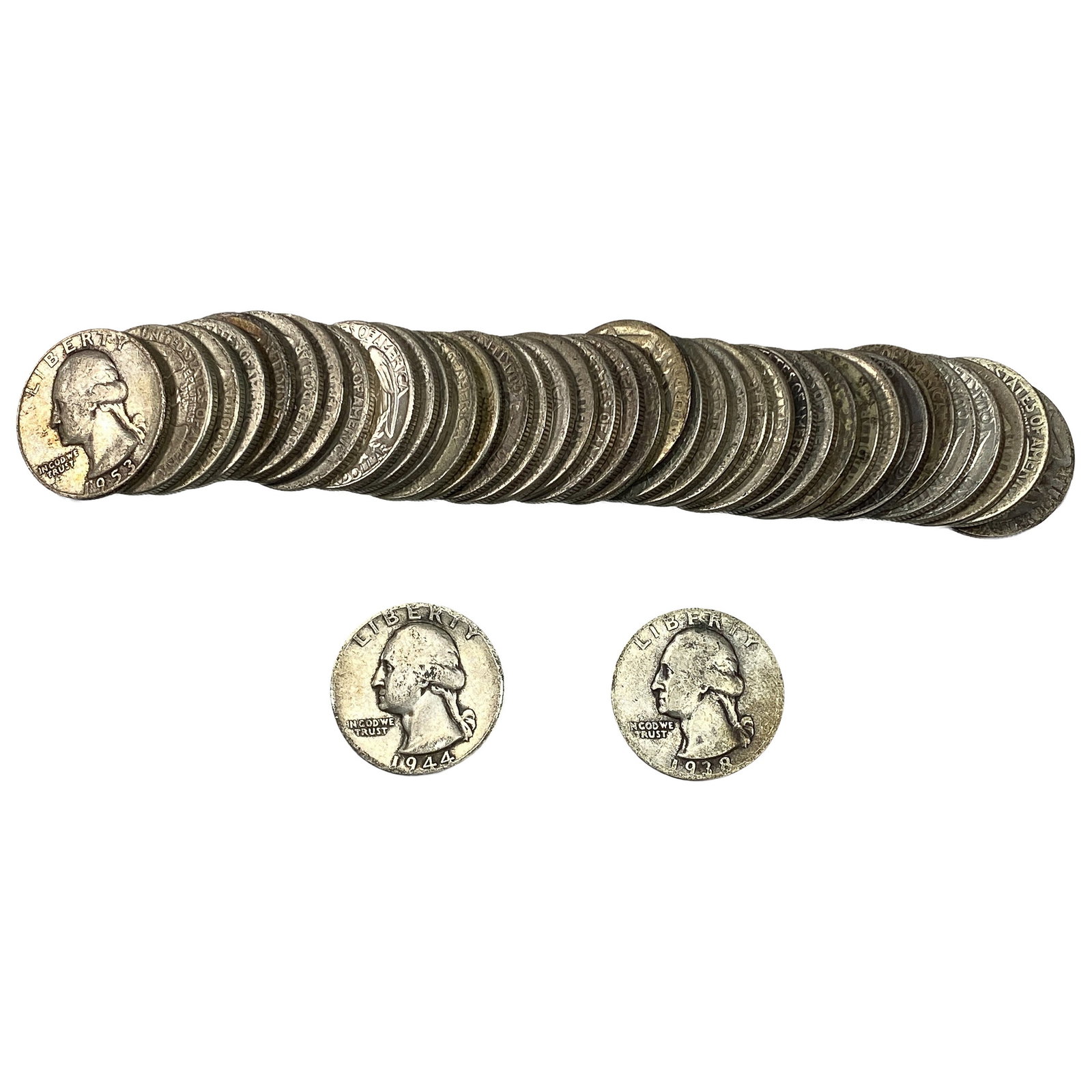 [40 Coins] Mixed Dates Washington Silver Quarter: [40 Coins] Mixed Dates Washington Silver Quarter