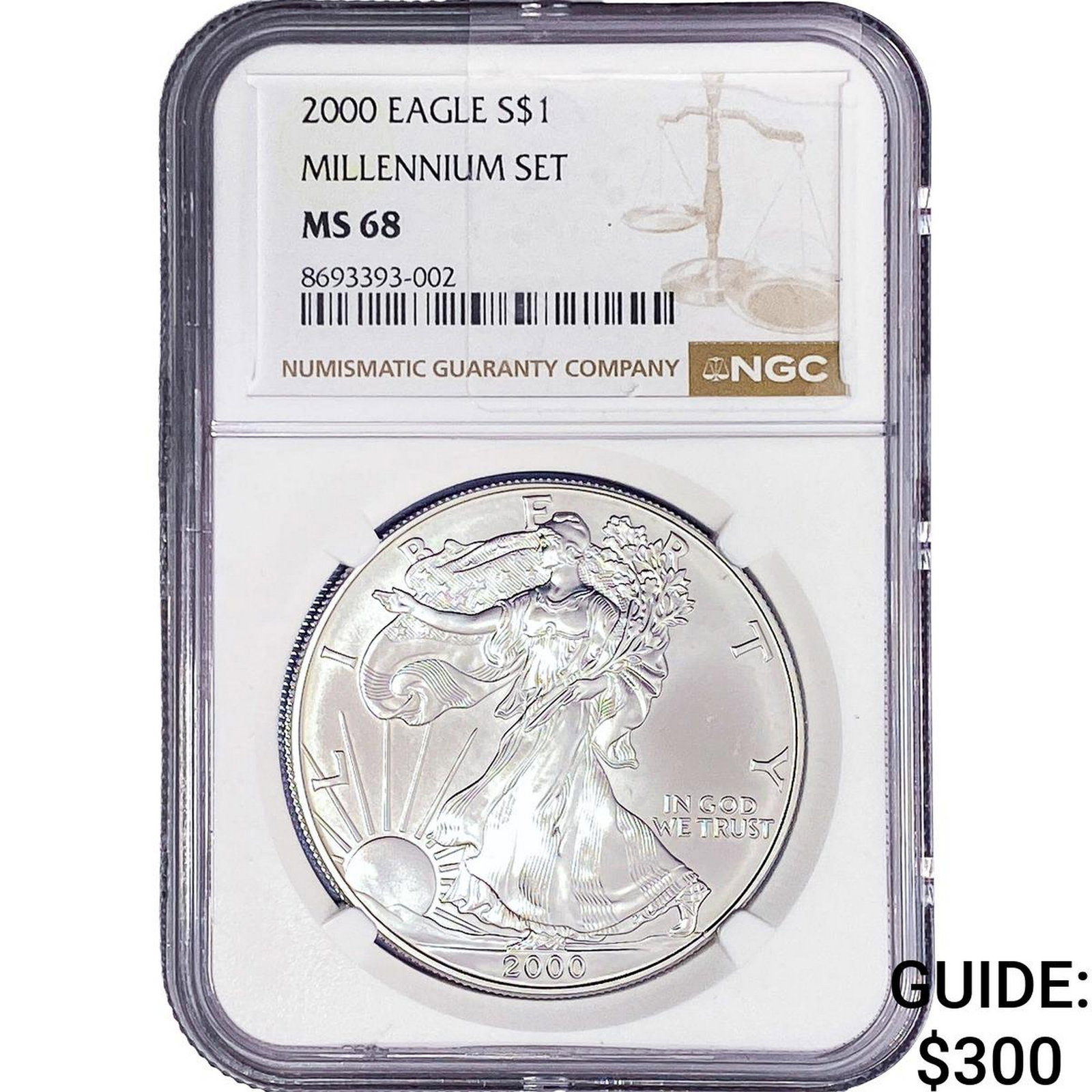2000 Silver Eagle NGC MS68 (1 of 2)