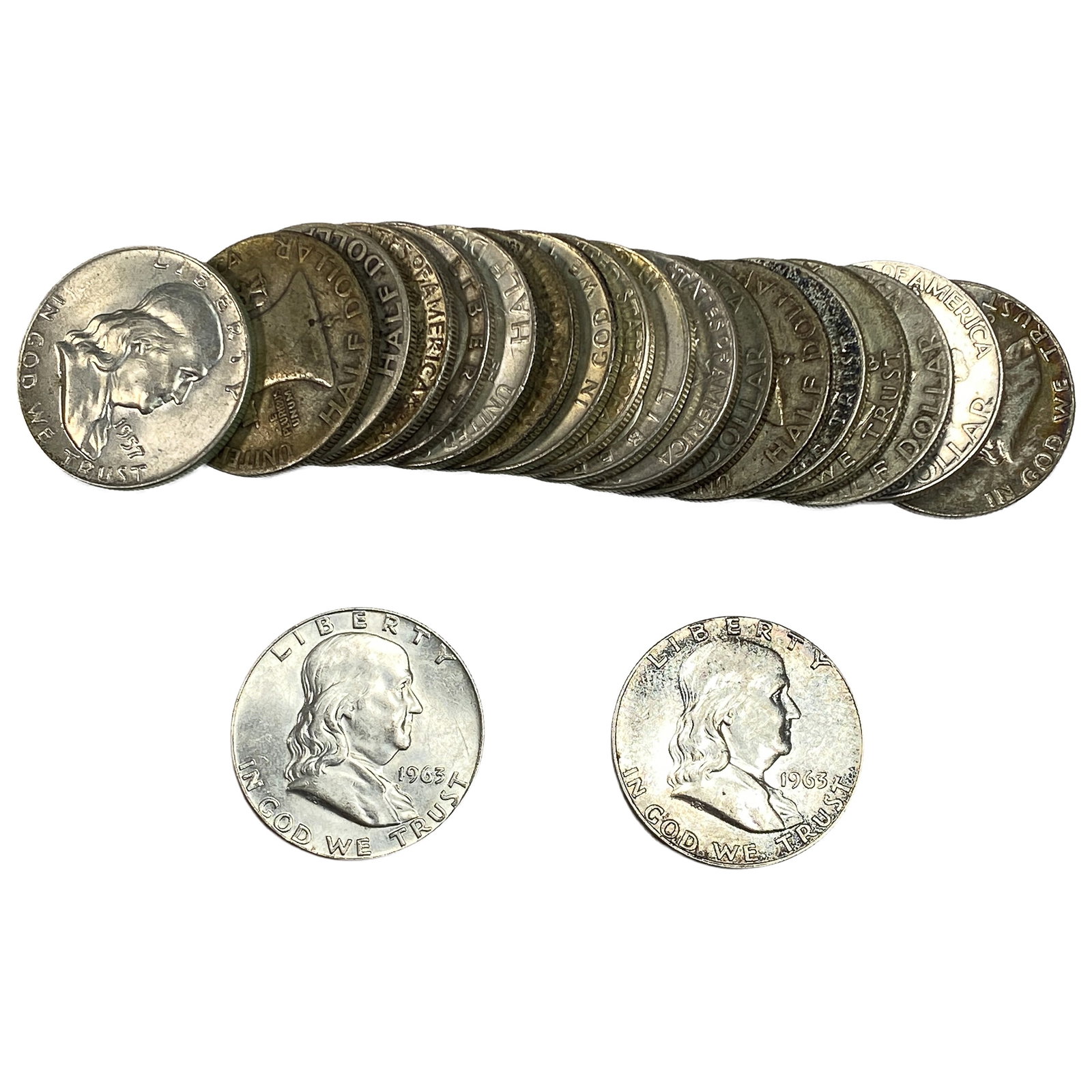 [20 Coins] Mixed Dates Franklin Half Dollar (1 of 2)
