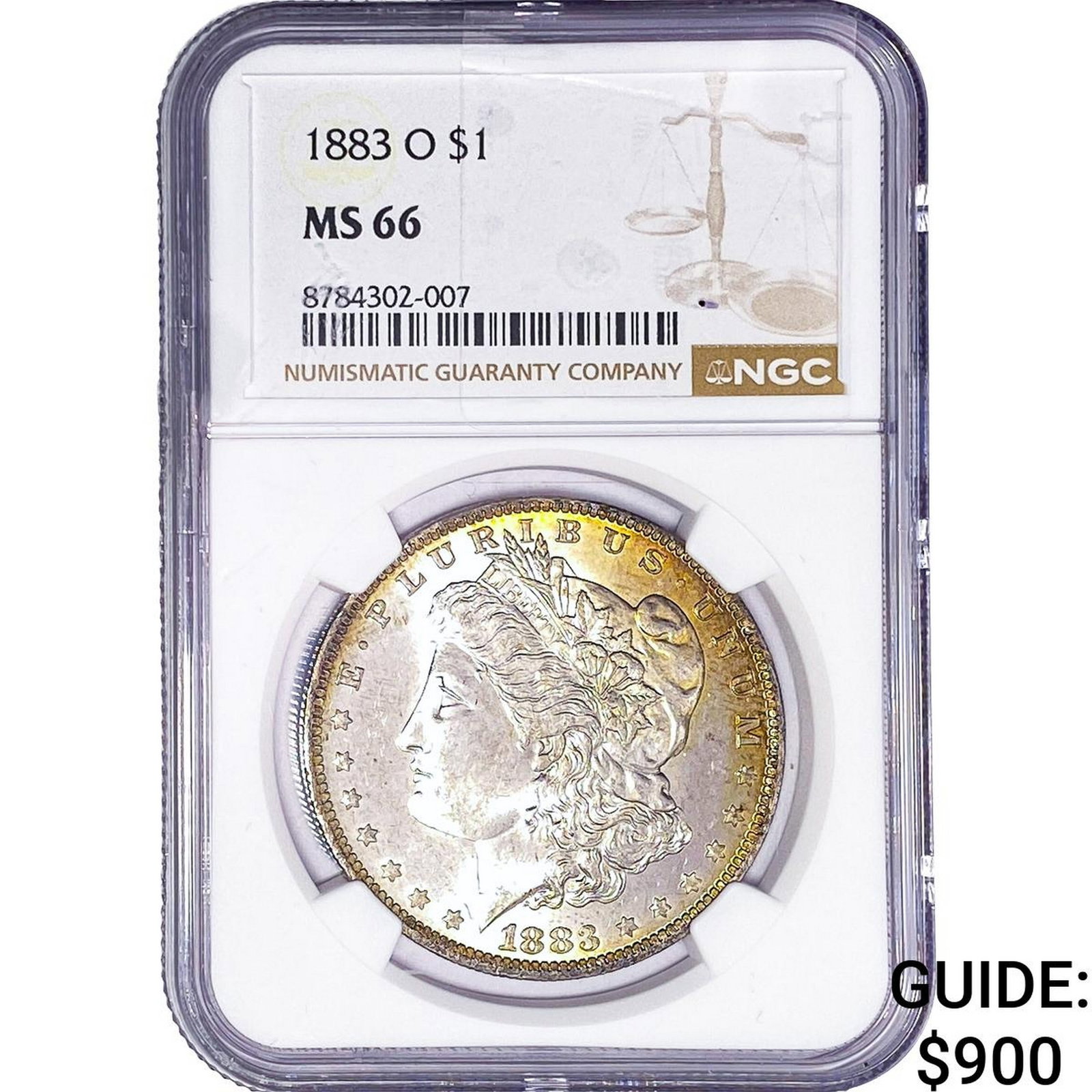 1883-O Morgan Silver Dollar NGC MS66: 1883-O Morgan Silver Dollar NGC MS66