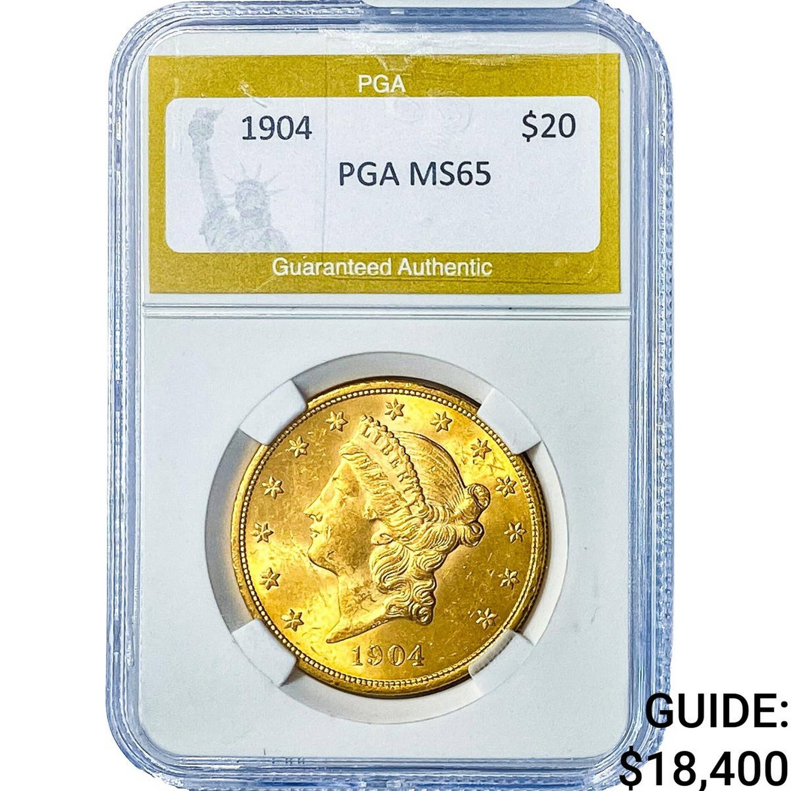 1904 $20 Gold Double Eagle PGA MS65: 1904 $20 Gold Double Eagle PGA MS65