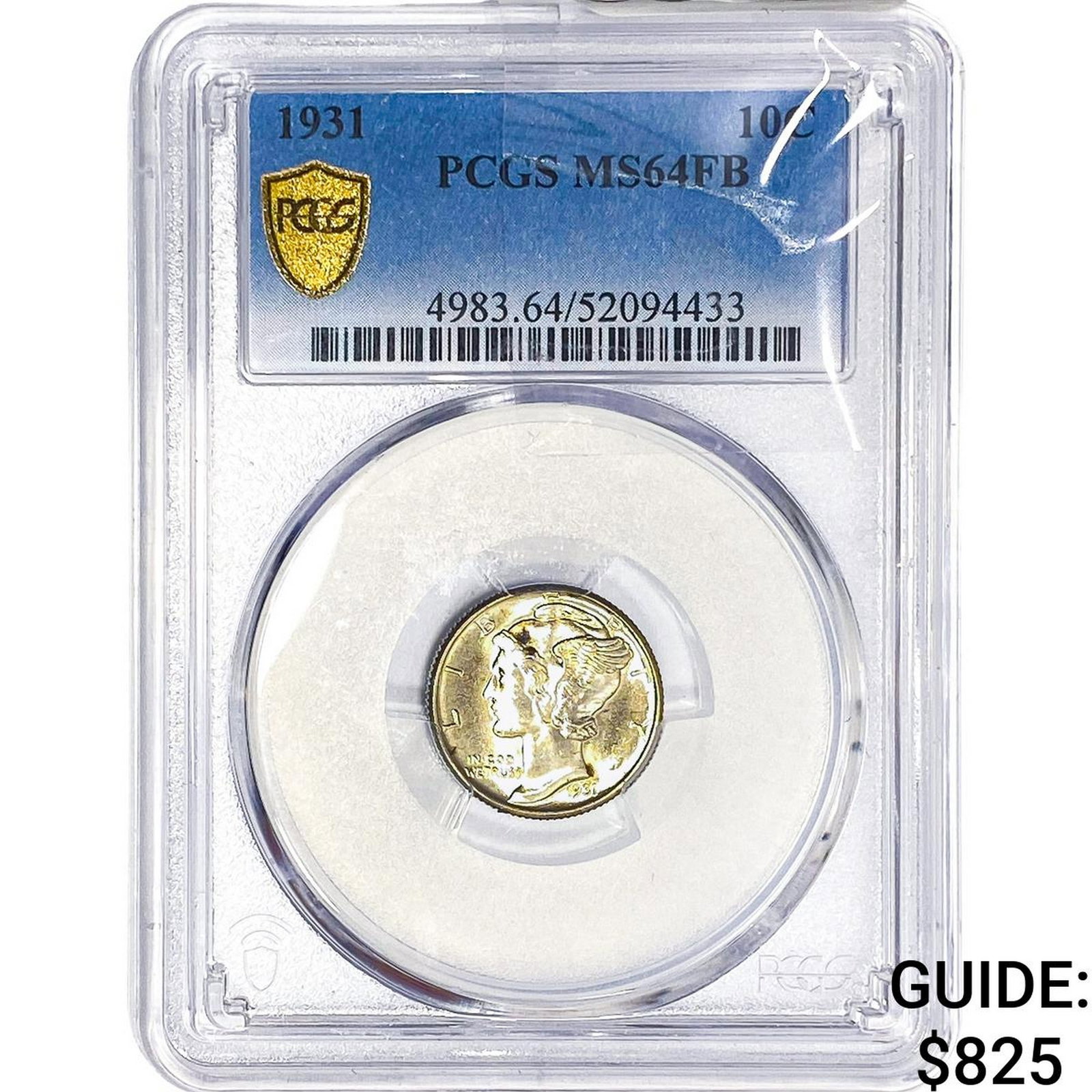 1931 Mercury Silver Dime PCGS MS64 FB (1 of 2)