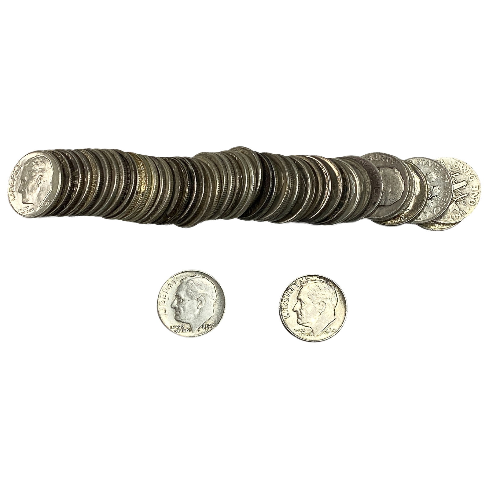 49 Mixed Dates U.S. 10C & 1968 Canada 10C: 49 Mixed Dates U.S. 10C & 1968 Canada 10C