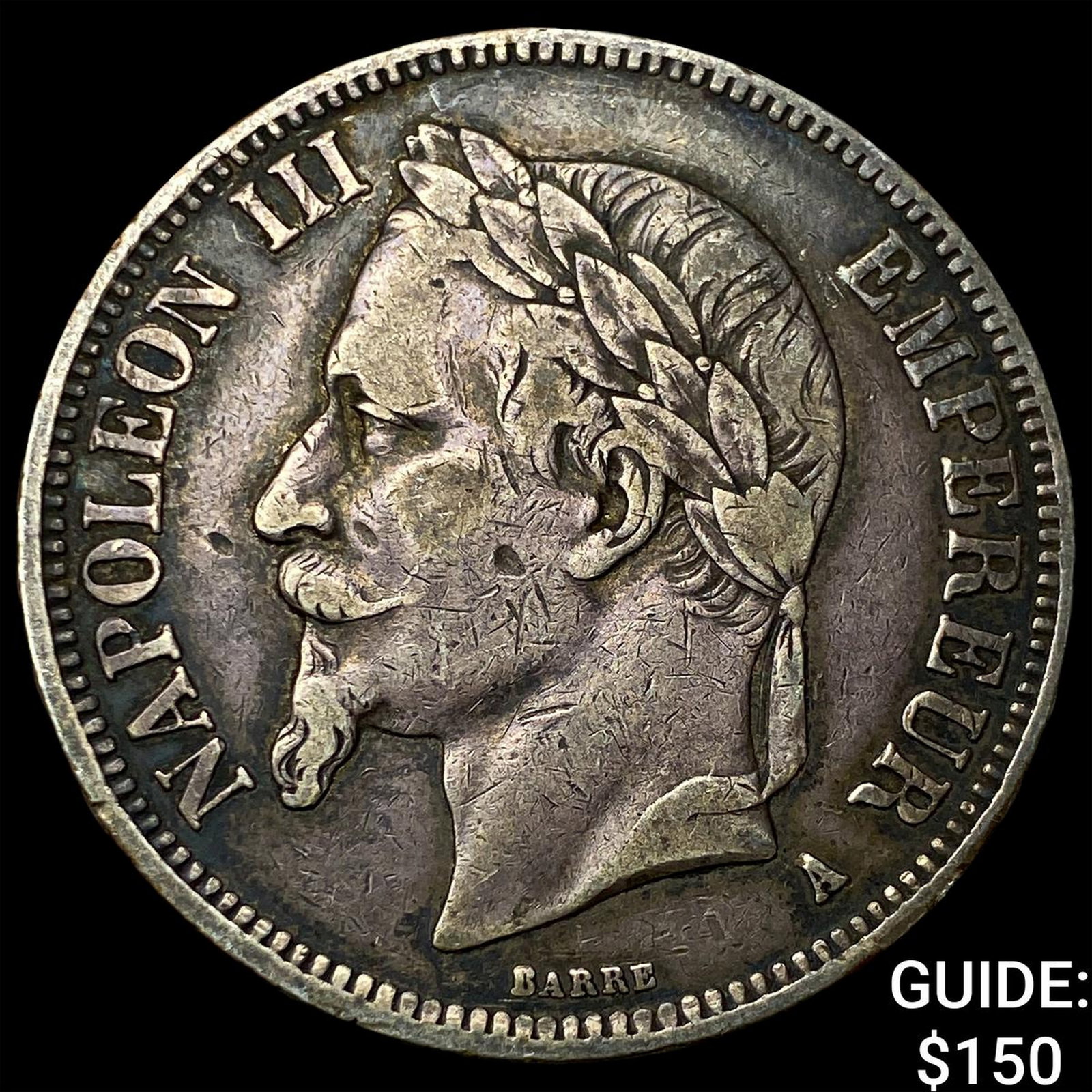 1867 France Silver 5 Francs: 1867 France Silver 5 Francs