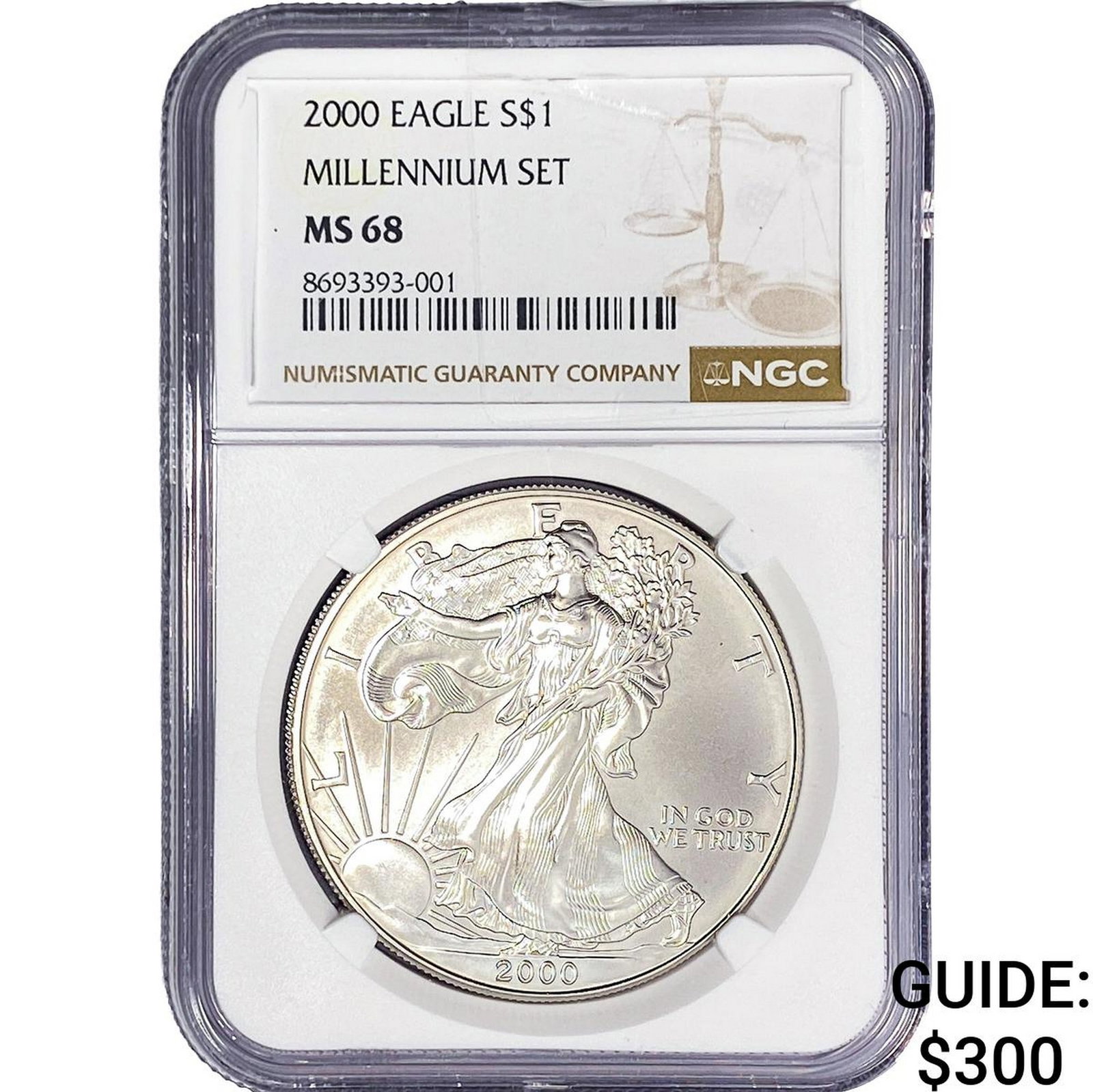 2000 Silver Eagle NGC MS68 (1 of 2)
