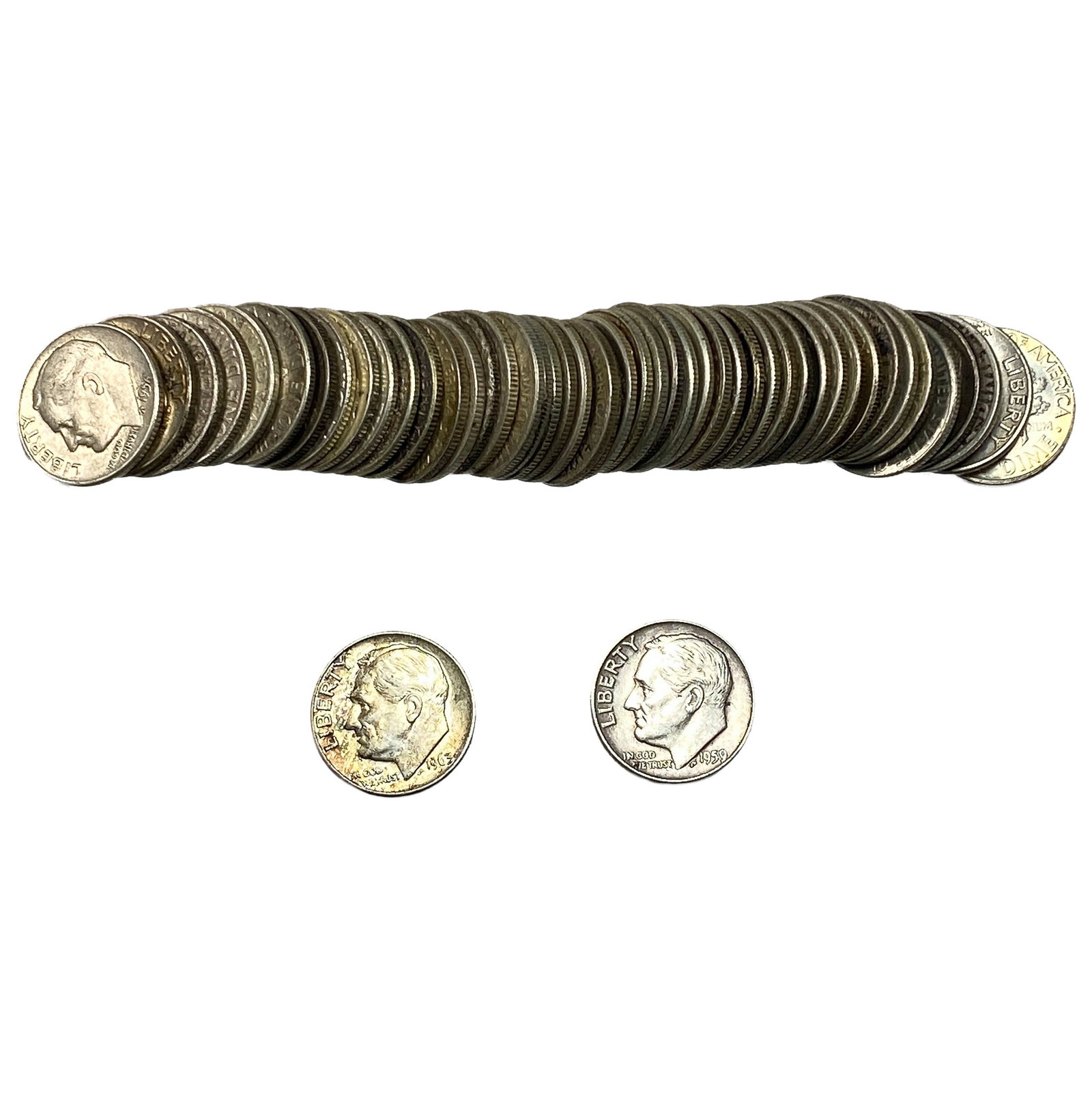 [50 Coins] Mixed Dates Roosevelt Dime: [50 Coins] Mixed Dates Roosevelt Dime