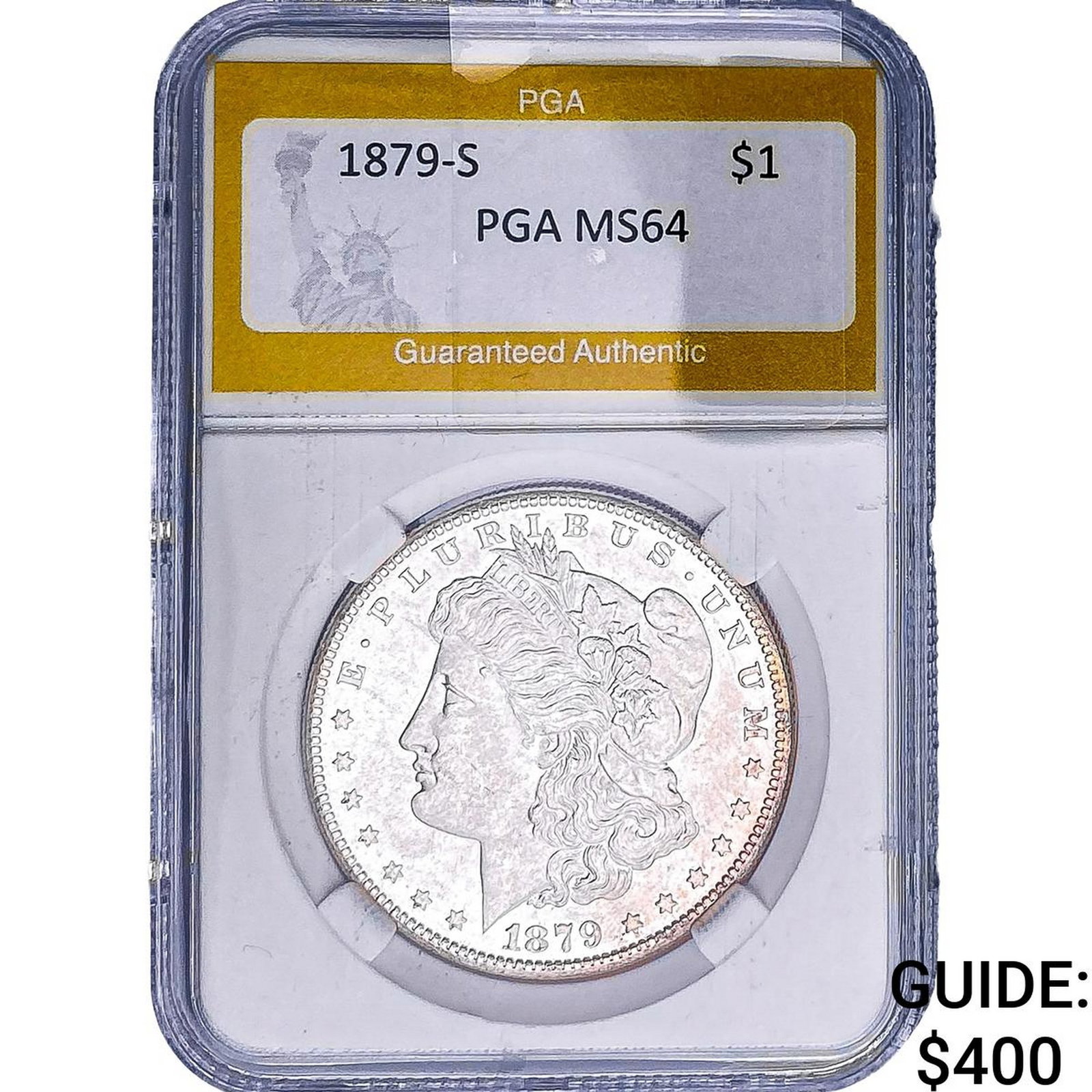 1879-S Morgan Silver Dollar PGA MS64: 1879-S Morgan Silver Dollar PGA MS64