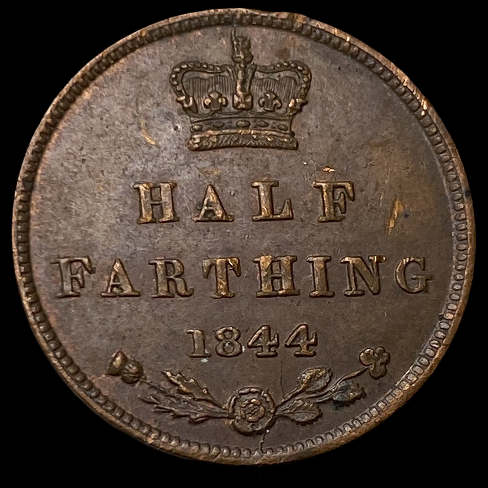1844 Ceylon Copper 1/2 Farthing - 2