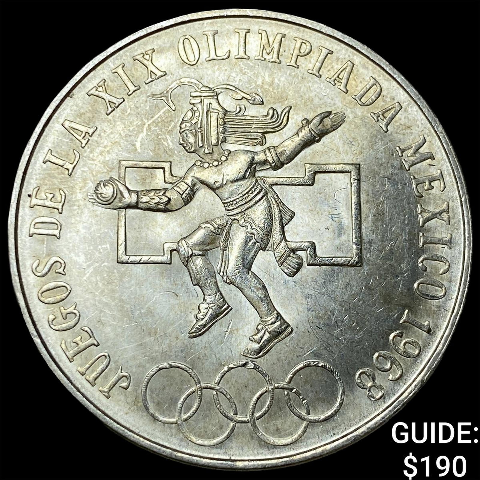 1968Mo Mexico Silver 25 Pesos-Olympics: 1968Mo Mexico Silver 25 Pesos-Olympics