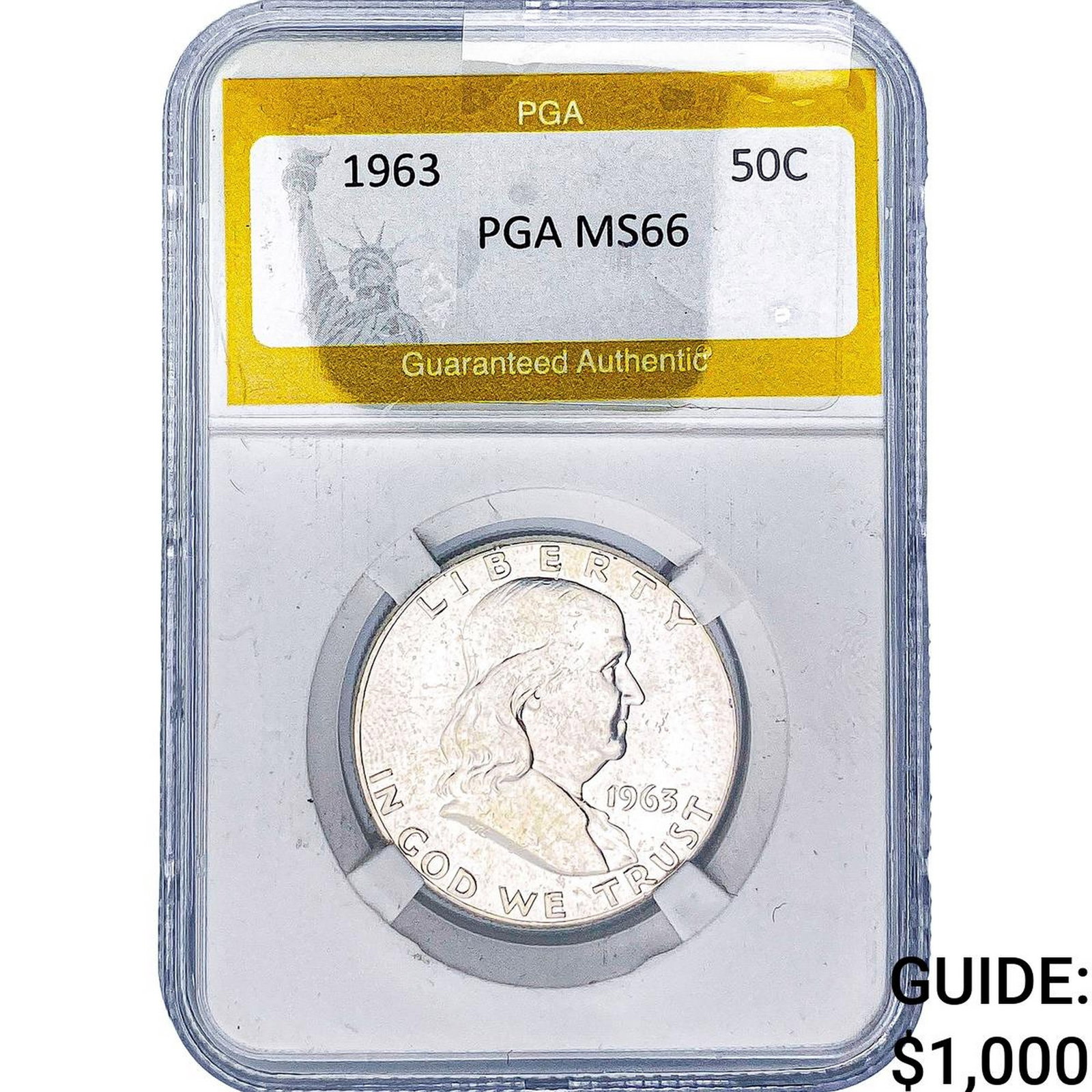 1963 Franklin Half Dollar PGA MS66 (1 of 2)
