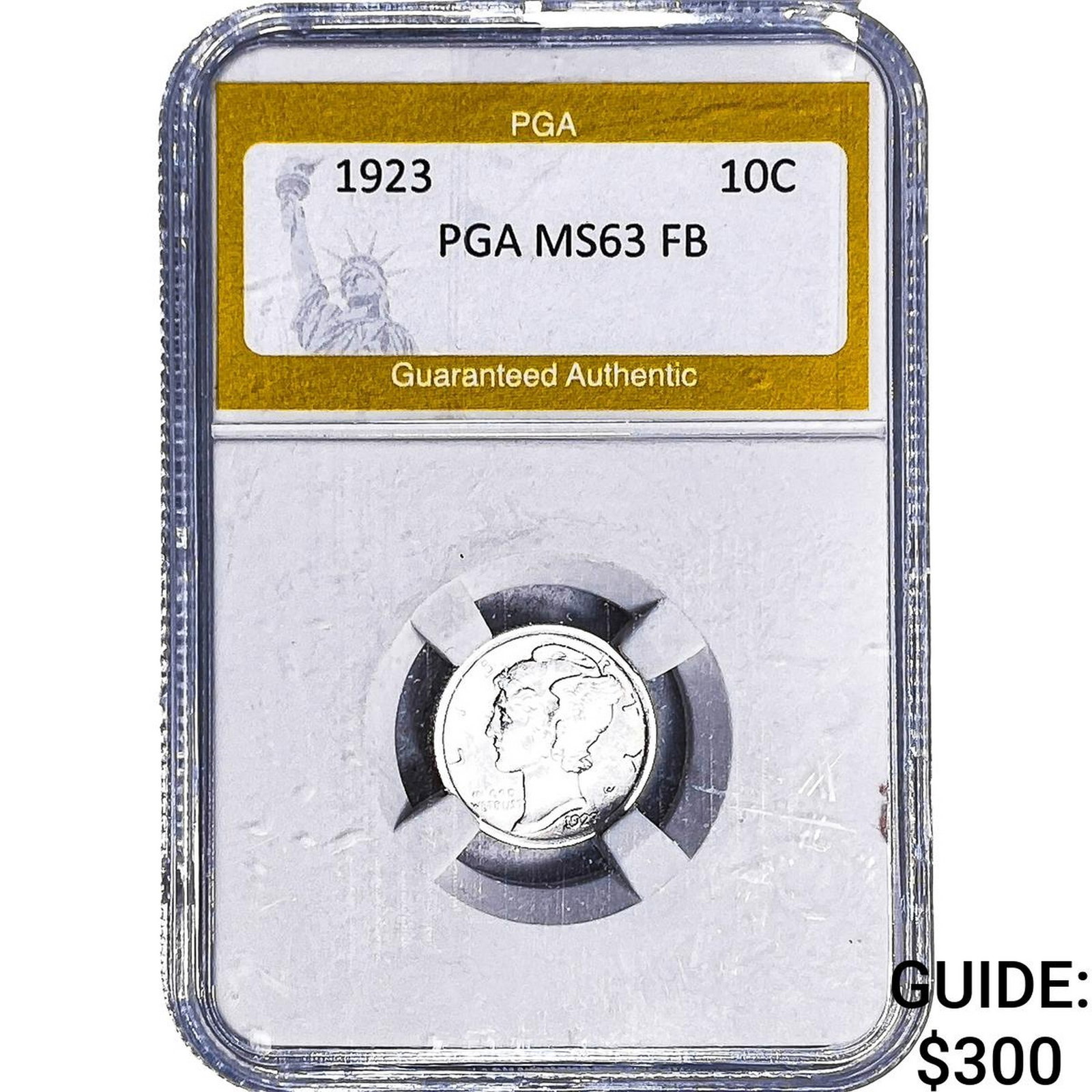 1923 Mercury Silver Dime PGA MS63 FB (1 of 2)
