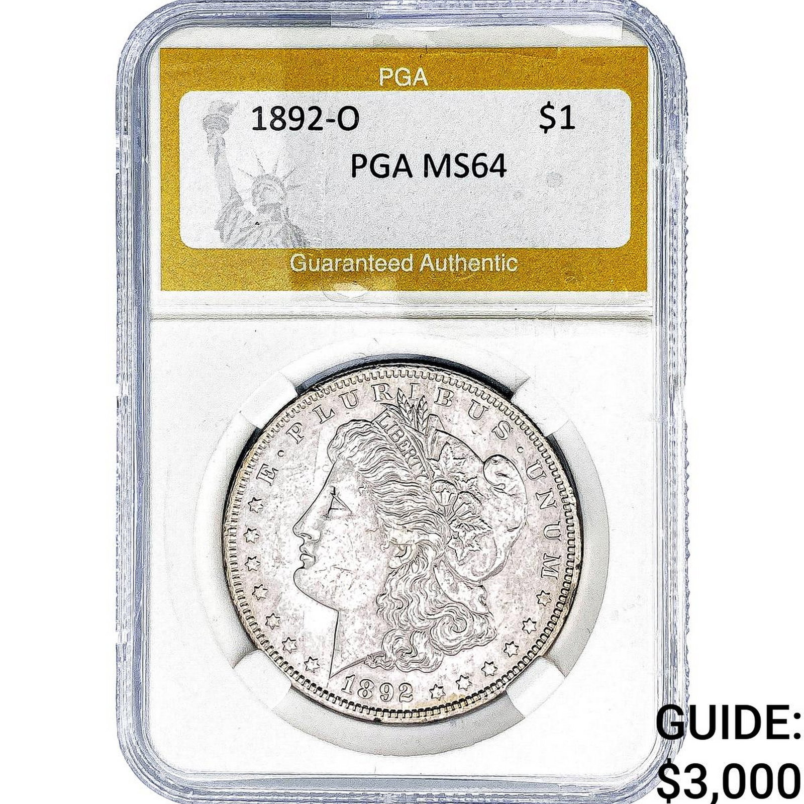 1892-O Morgan Silver Dollar PGA MS64 (1 of 2)