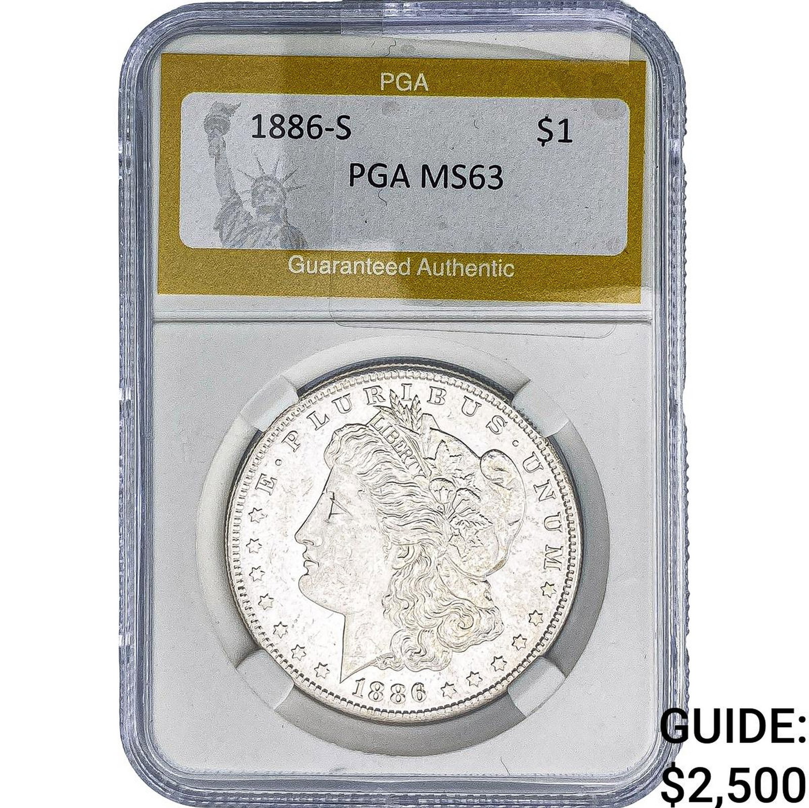 1886-S Morgan Silver Dollar PGA MS63 (1 of 2)