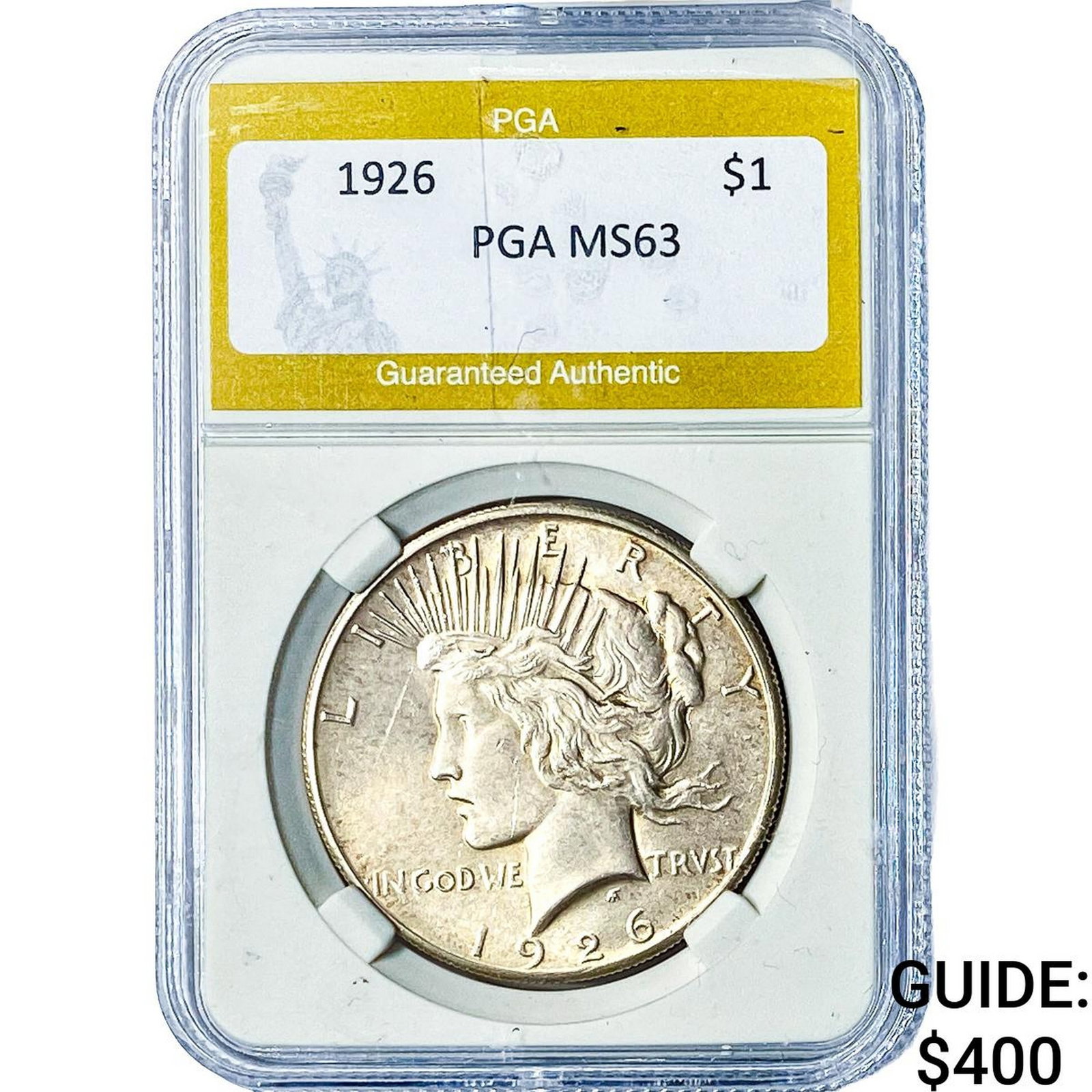 1926 Silver Peace Dollar PGA MS63 (1 of 2)