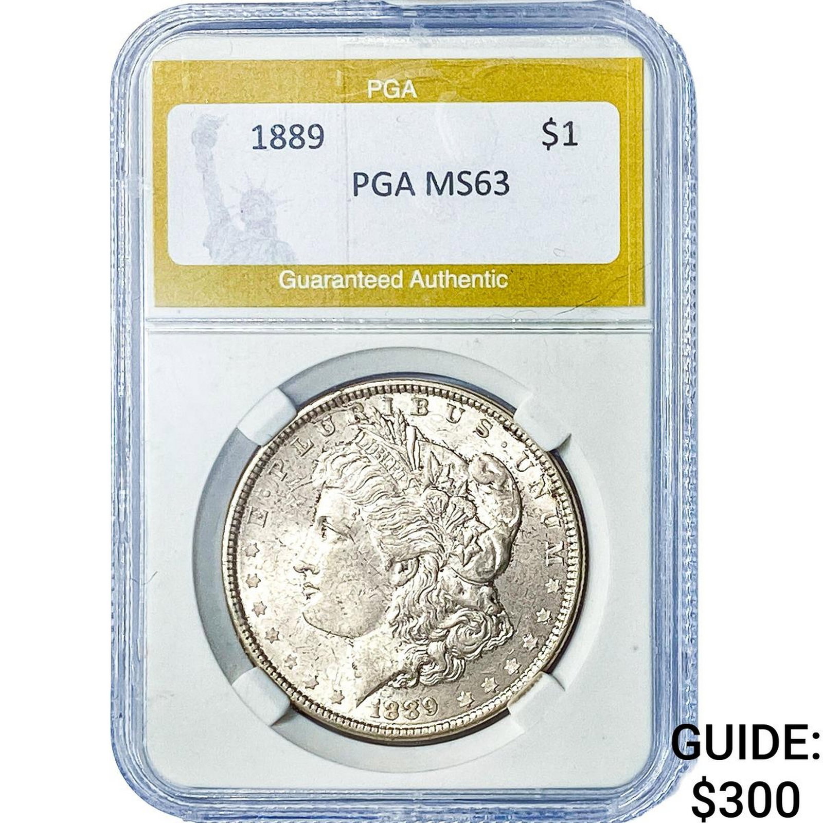 1889 Morgan Silver Dollar PGA MS63: 1889 Morgan Silver Dollar PGA MS63