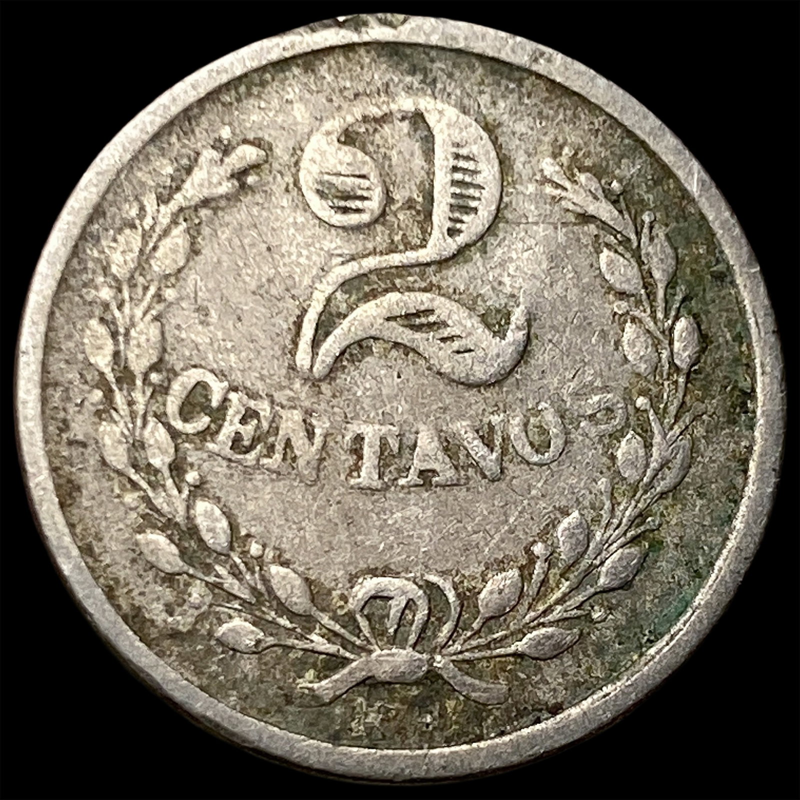 1921-RH Colombia Lazareto Leper Colony 2 Centavos: 1921-RH Colombia Lazareto Leper Colony 2 Centavos