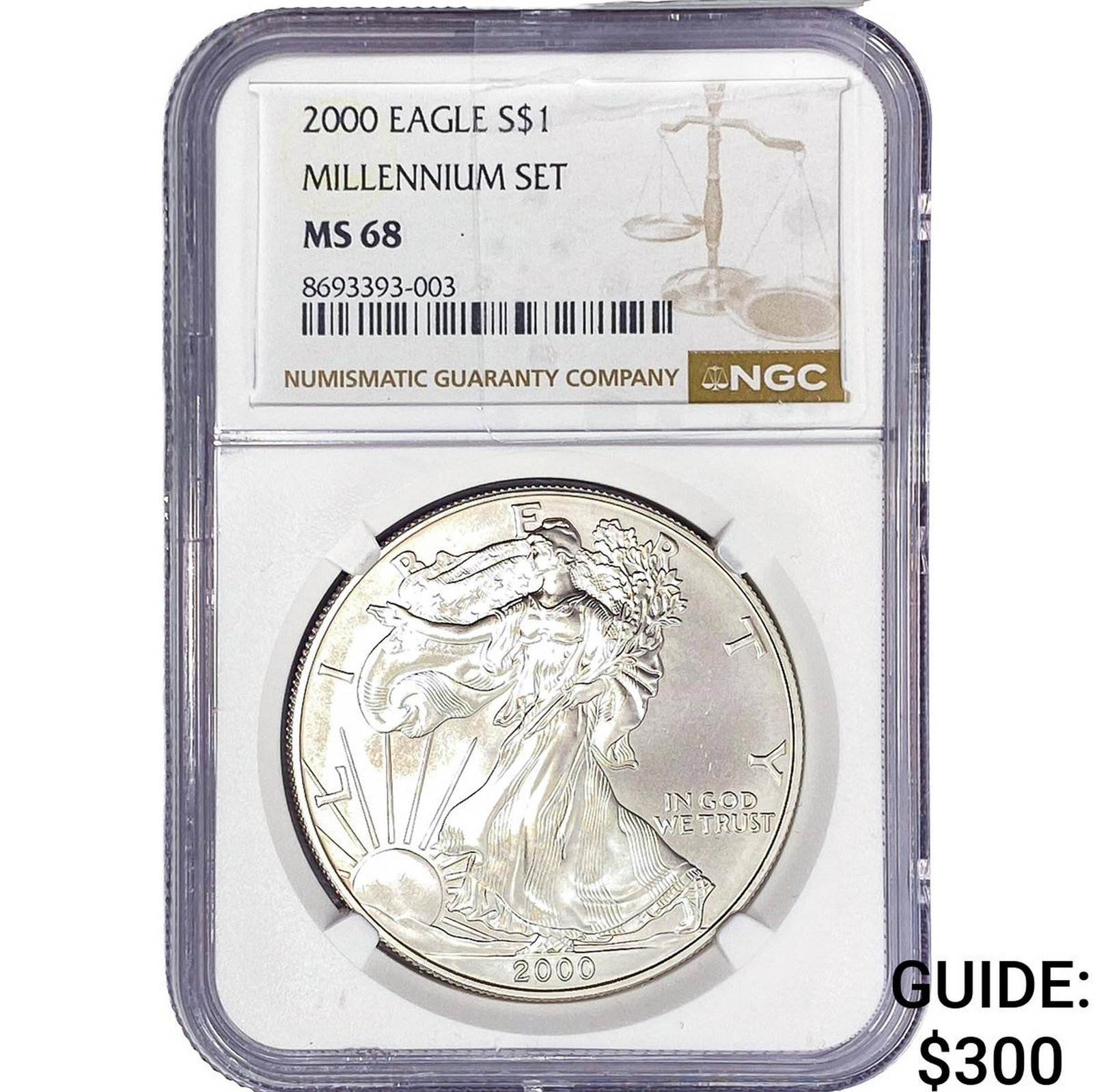 2000 Silver Eagle NGC MS68 (1 of 2)