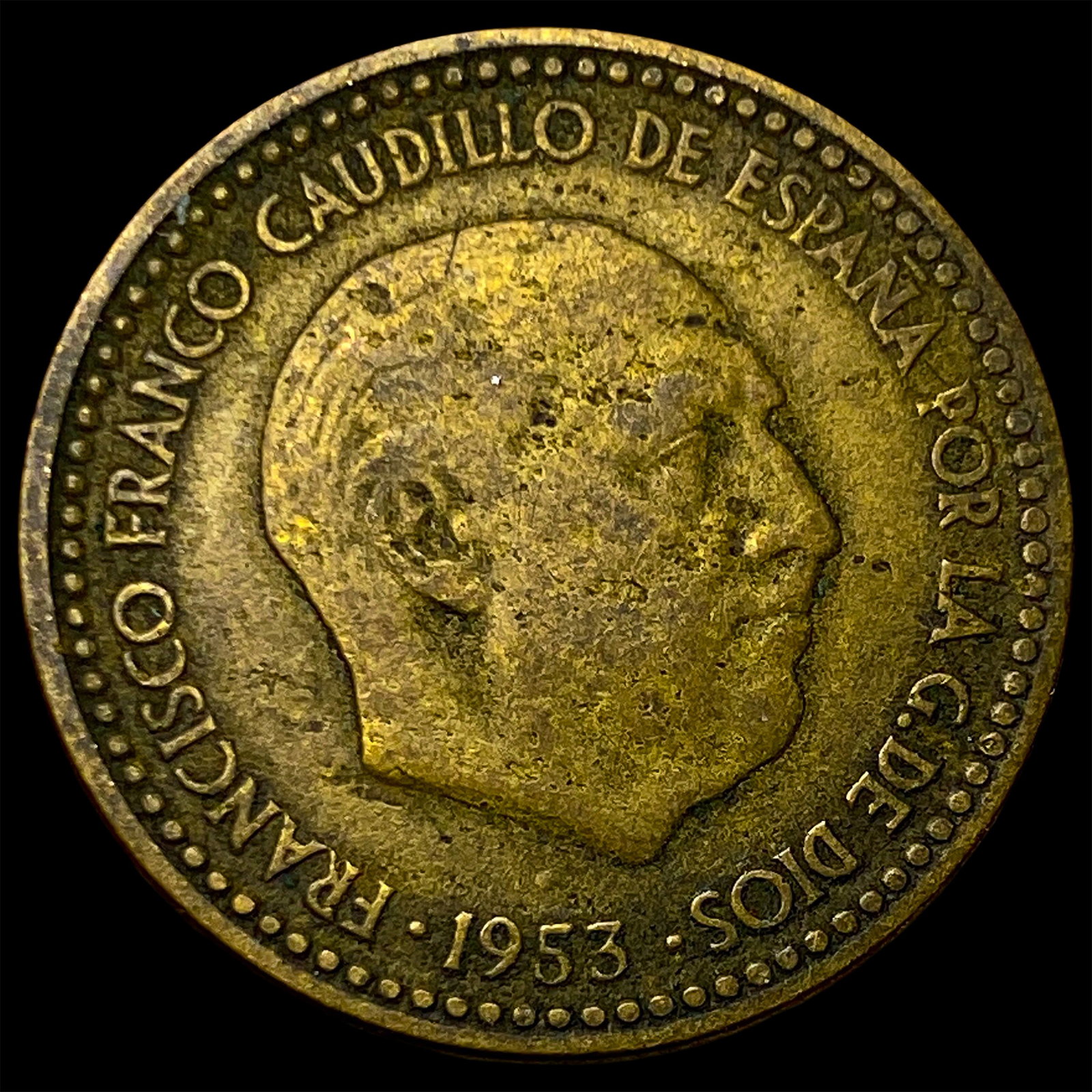 1953 Spain Peseta: 1953 Spain Peseta