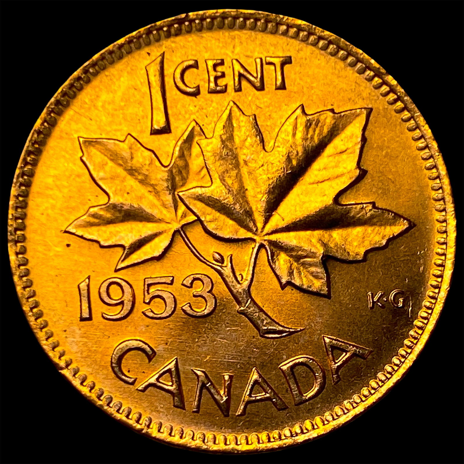 1953 Canada Copper 1 Cent - 2