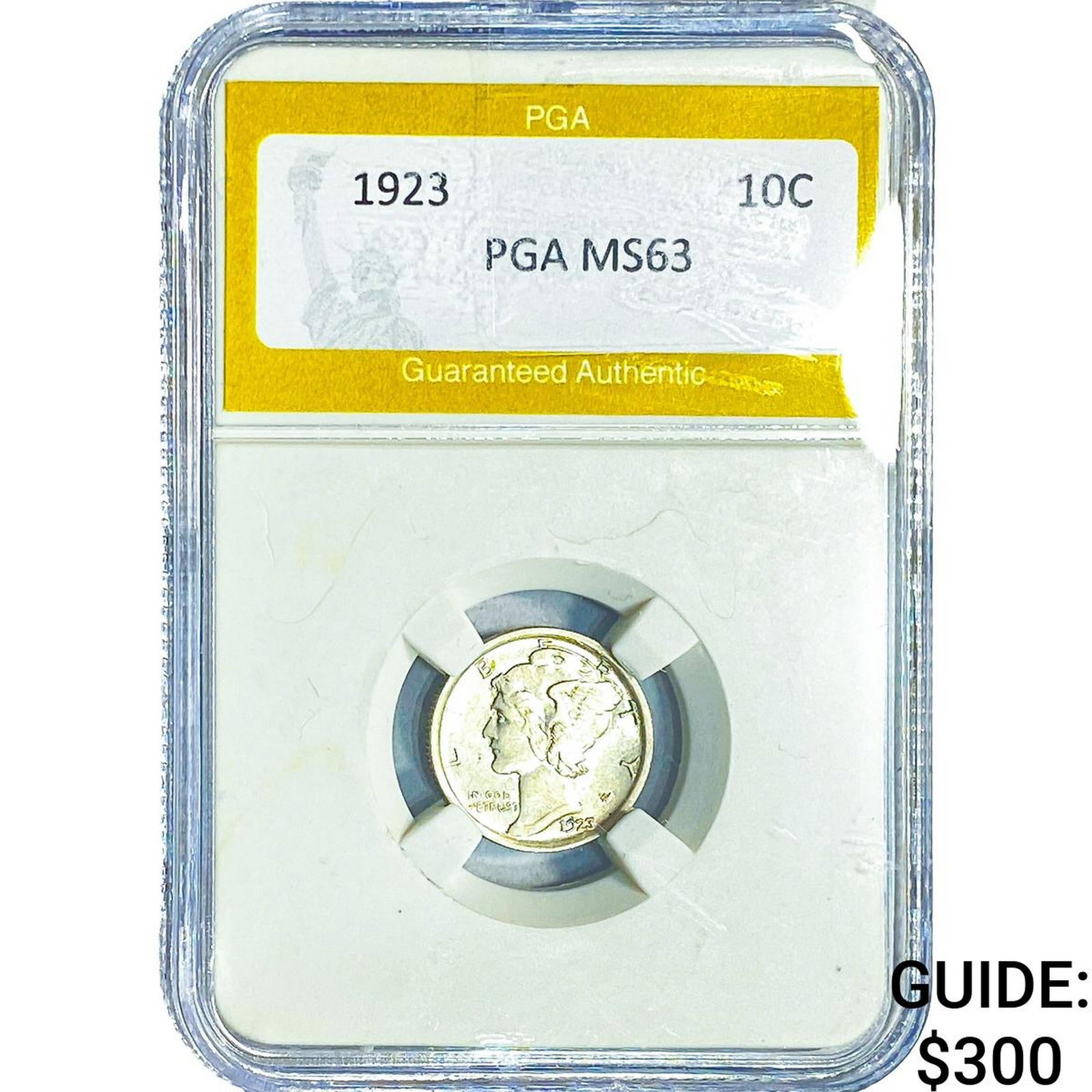 1923 Mercury Silver Dime PGA MS63: 1923 Mercury Silver Dime PGA MS63