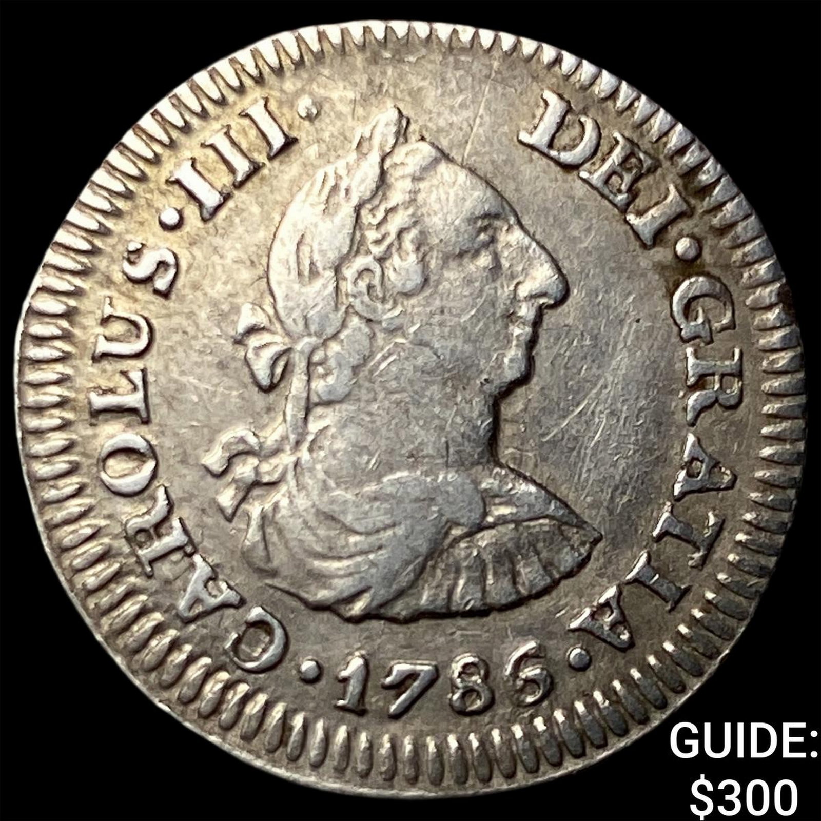 1786-FM Mexico Charles III Silver 1/2 Real: 1786-FM Mexico Charles III Silver 1/2 Real