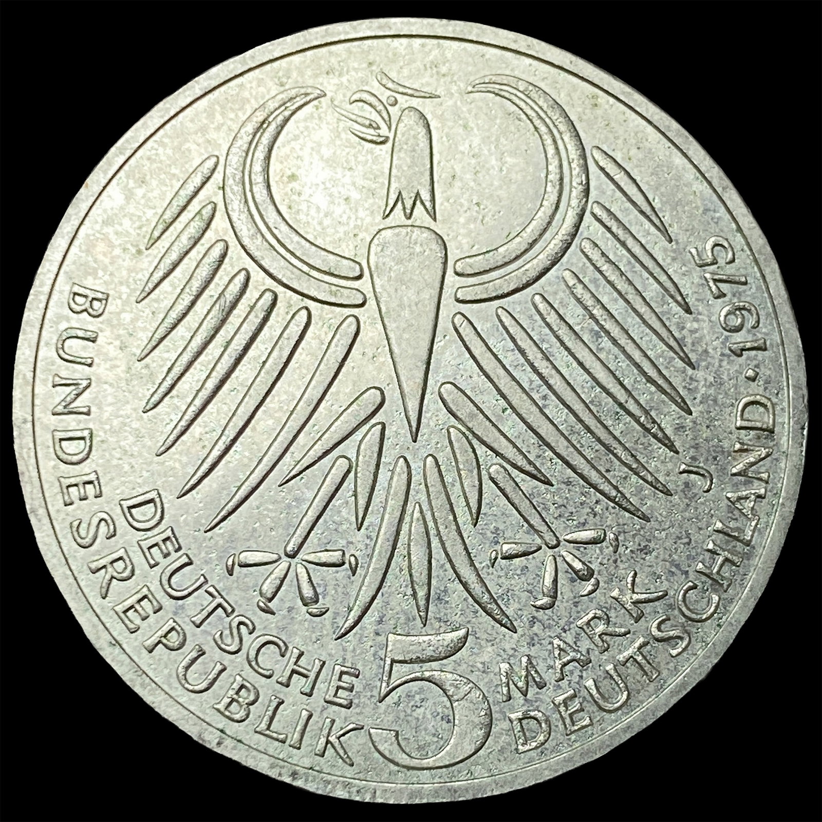1975J Germany Silver 5 Mark - 2