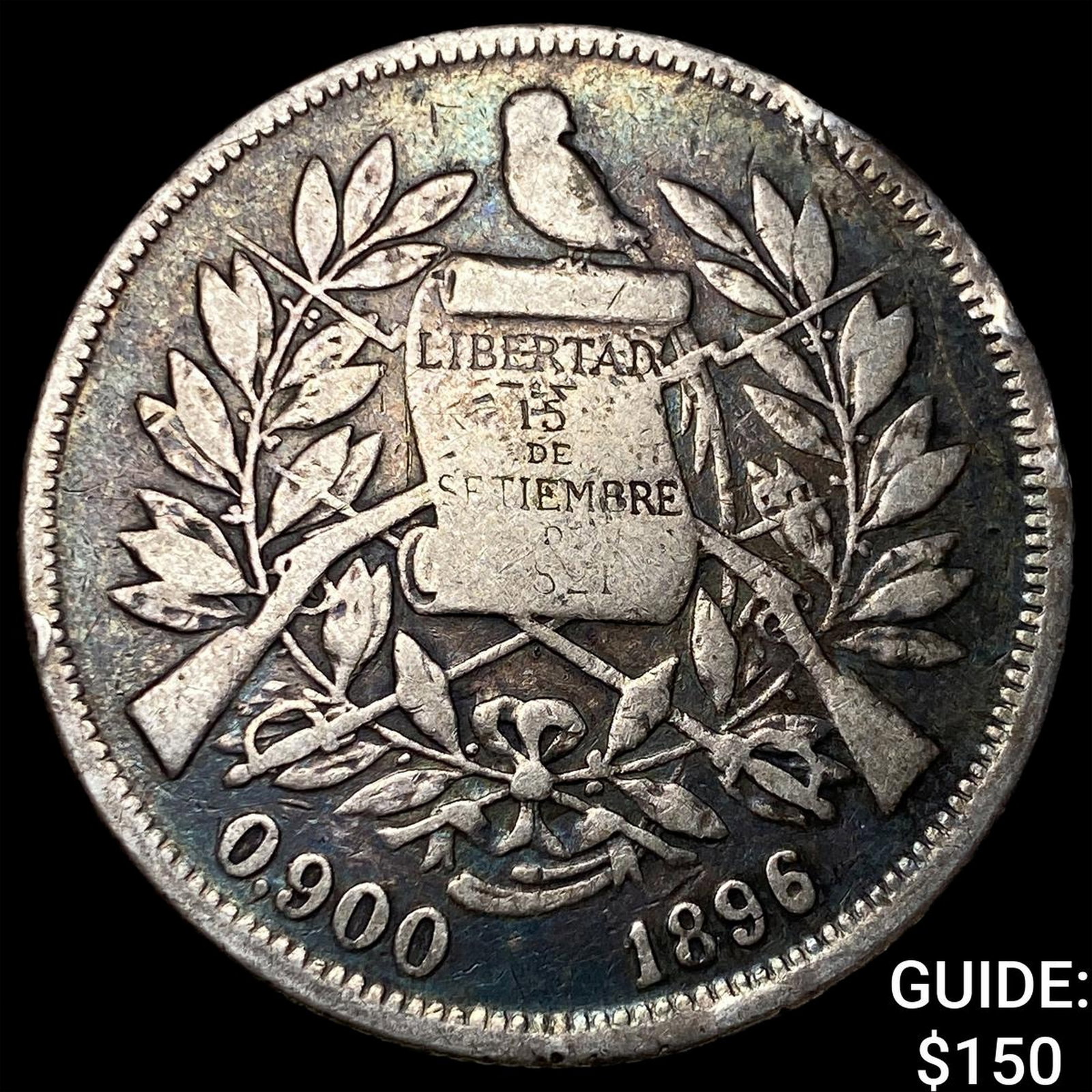 1896 Guatemala Silver 1 Peso (1 of 2)