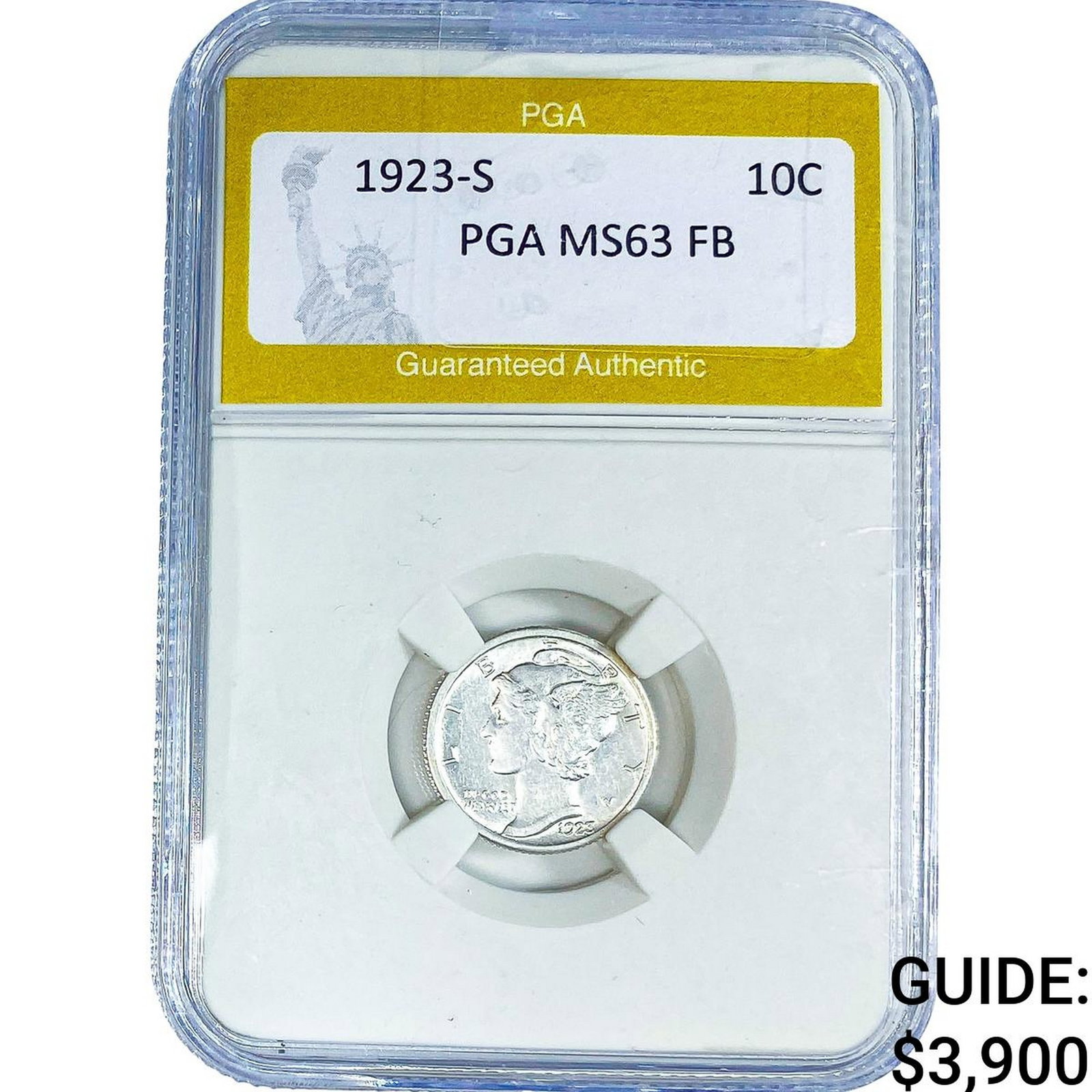 1923-S Mercury Silver Dime PGA MS63 FB (1 of 2)