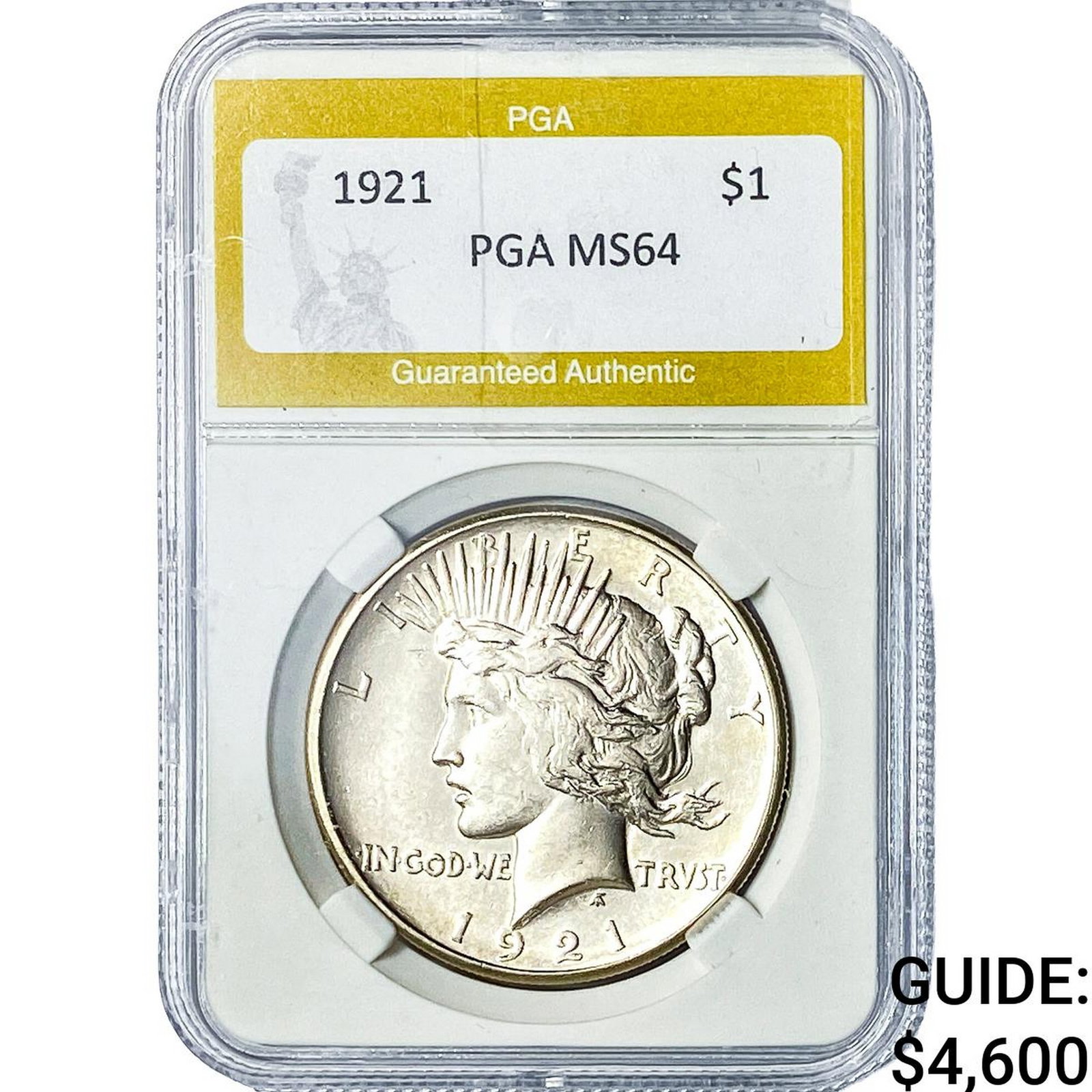 1921 Silver Peace Dollar PGA MS64 (1 of 2)