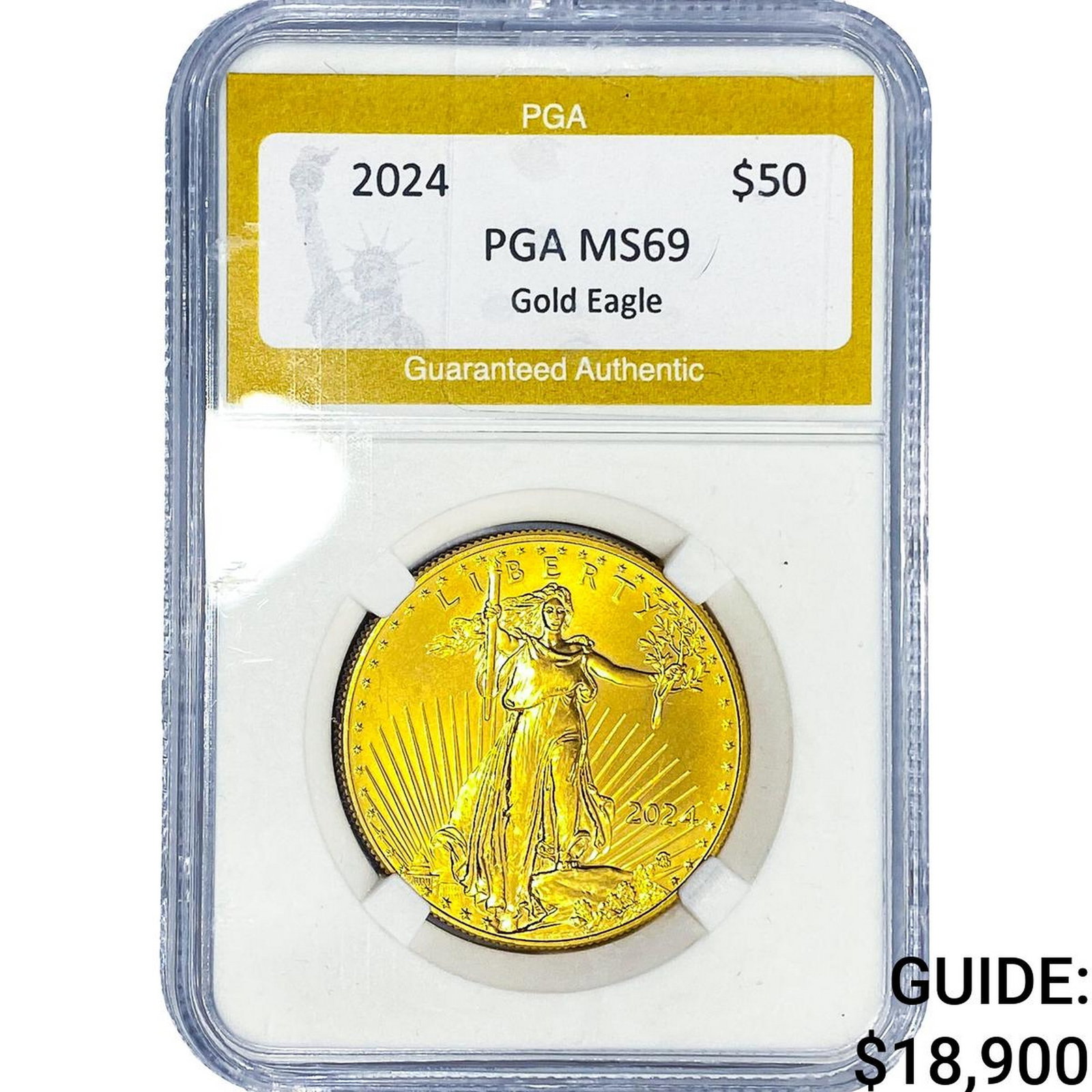 2024 1oz $50 Gold Eagle PGA MS69: 2024 1oz $50 Gold Eagle PGA MS69
