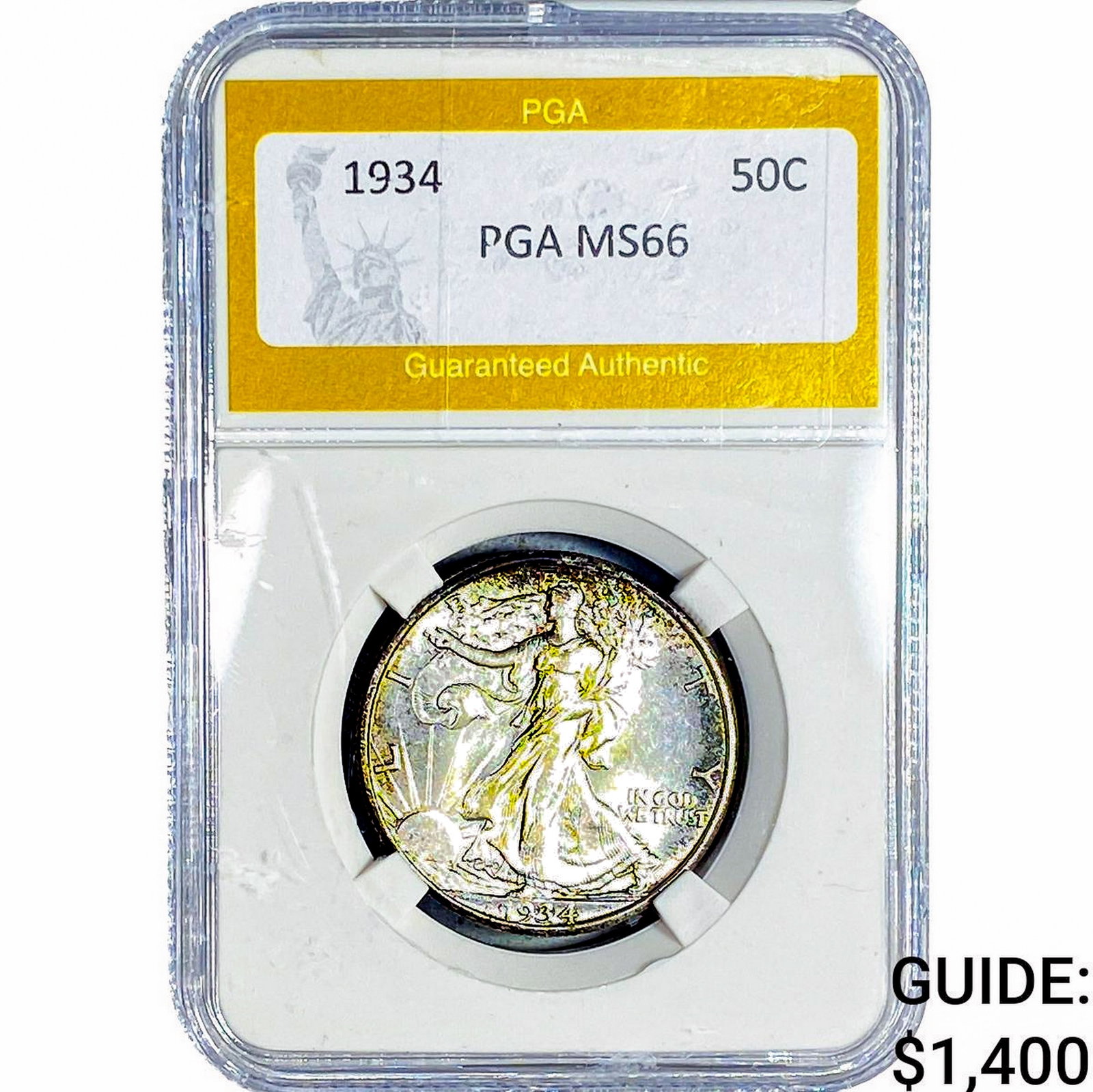 1934 Walking Liberty Half Dollar PGA MS66 (1 of 2)