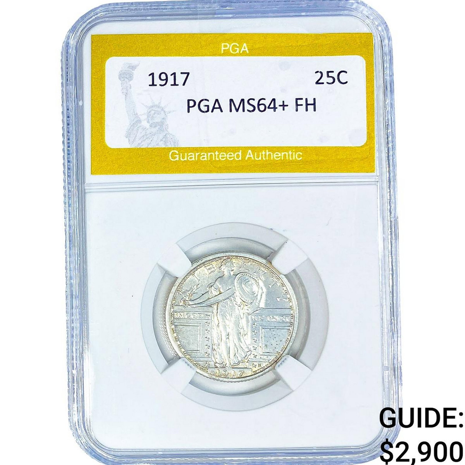 1917 Standing Liberty Quarter PGA MS64+ FH: 1917 Standing Liberty Quarter PGA MS64+ FH