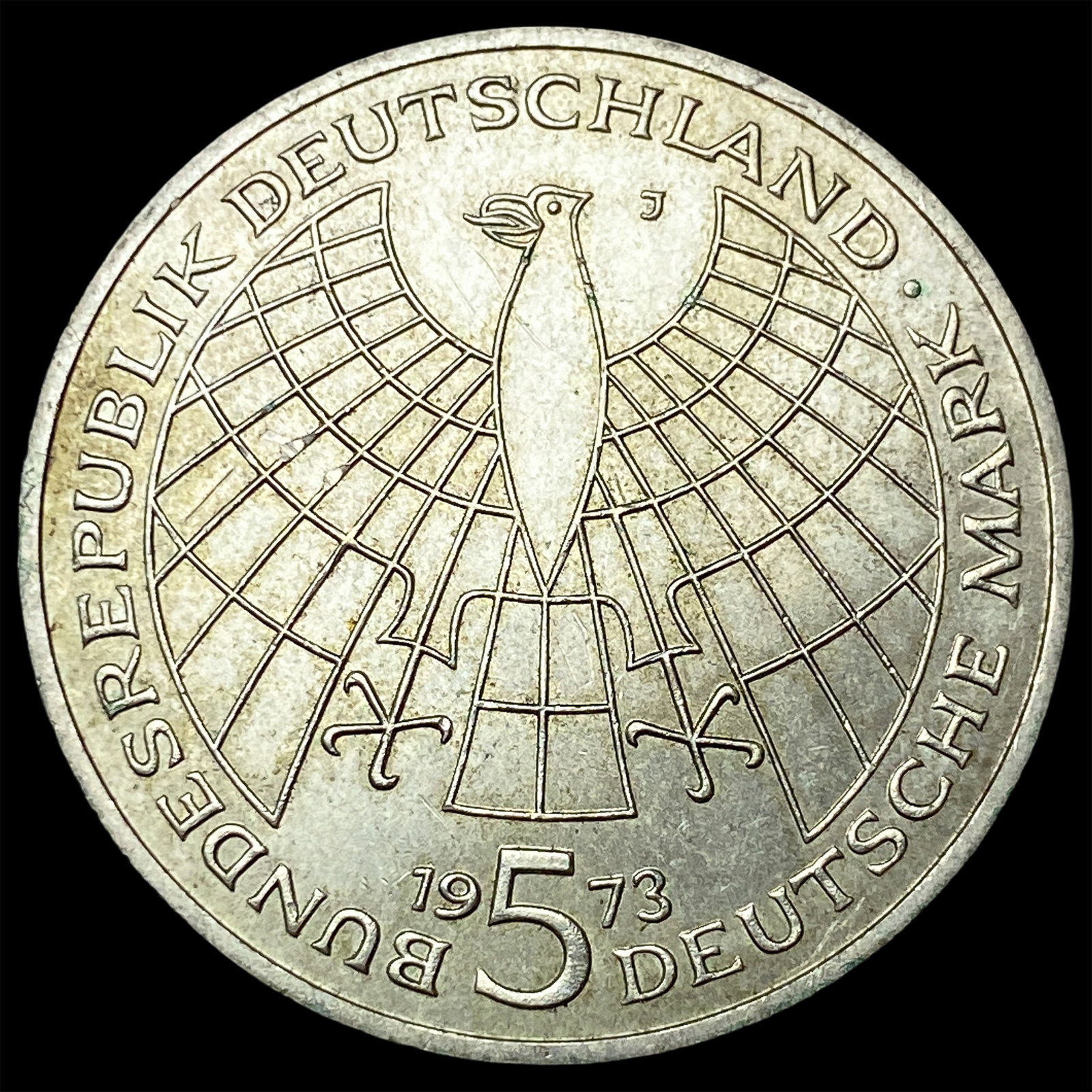 1973J Germany Silver 5 Marks - 2