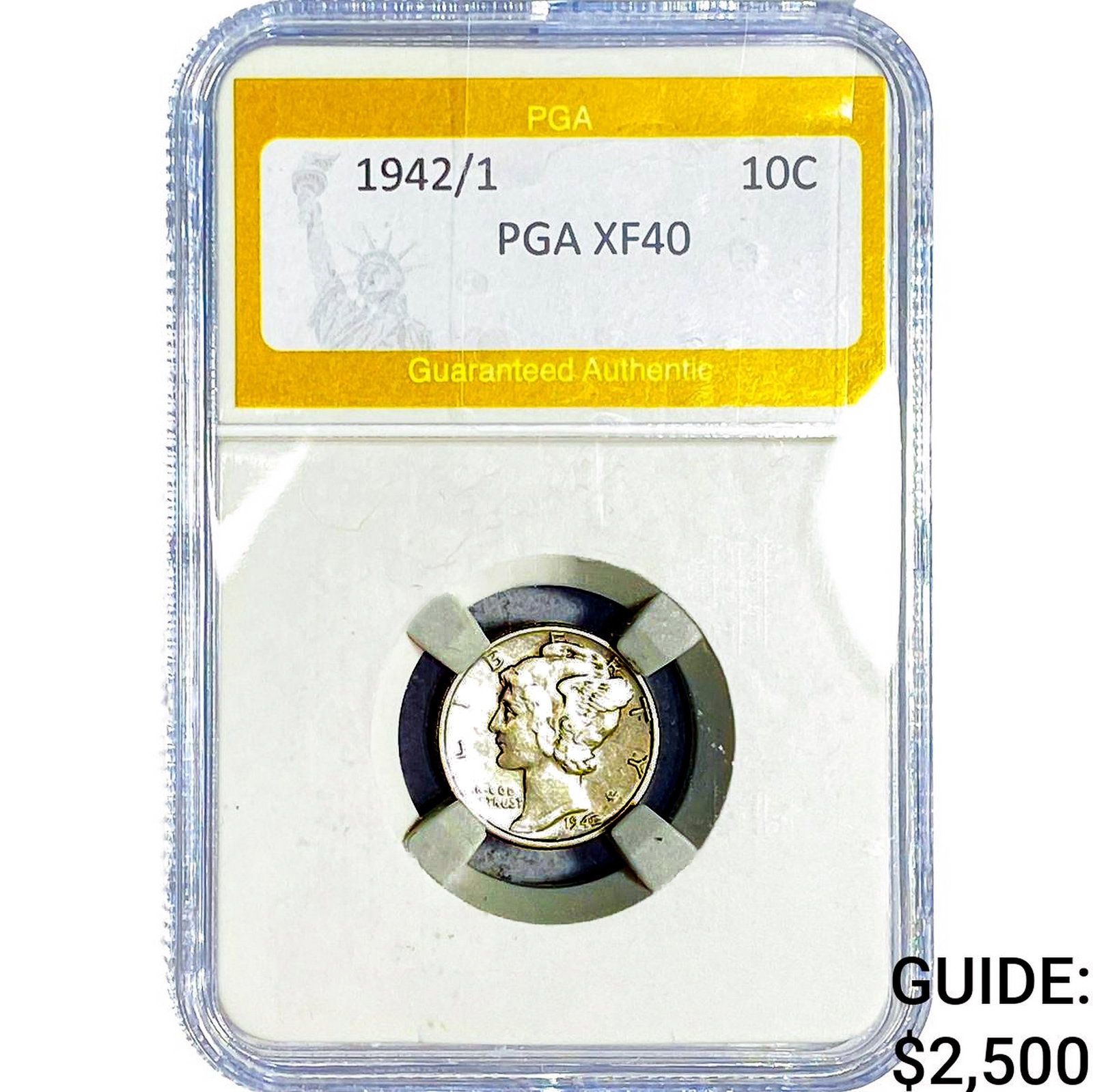 1942/1 Mercury Silver Dime PGA XF40 (1 of 2)
