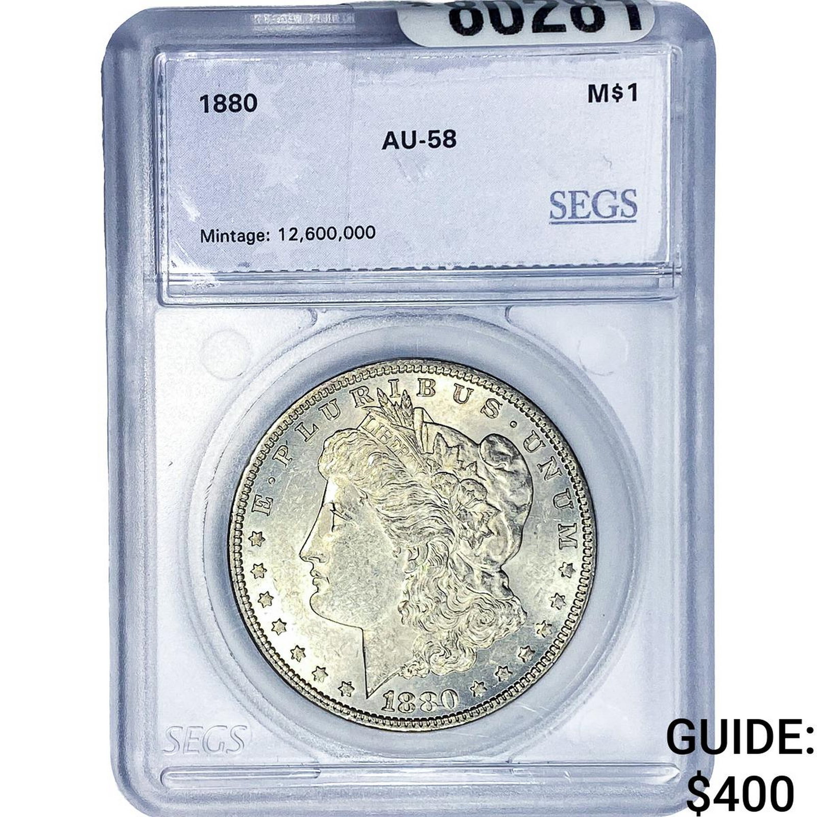 1880 Morgan Silver Dollar SEGS AU58 (1 of 2)